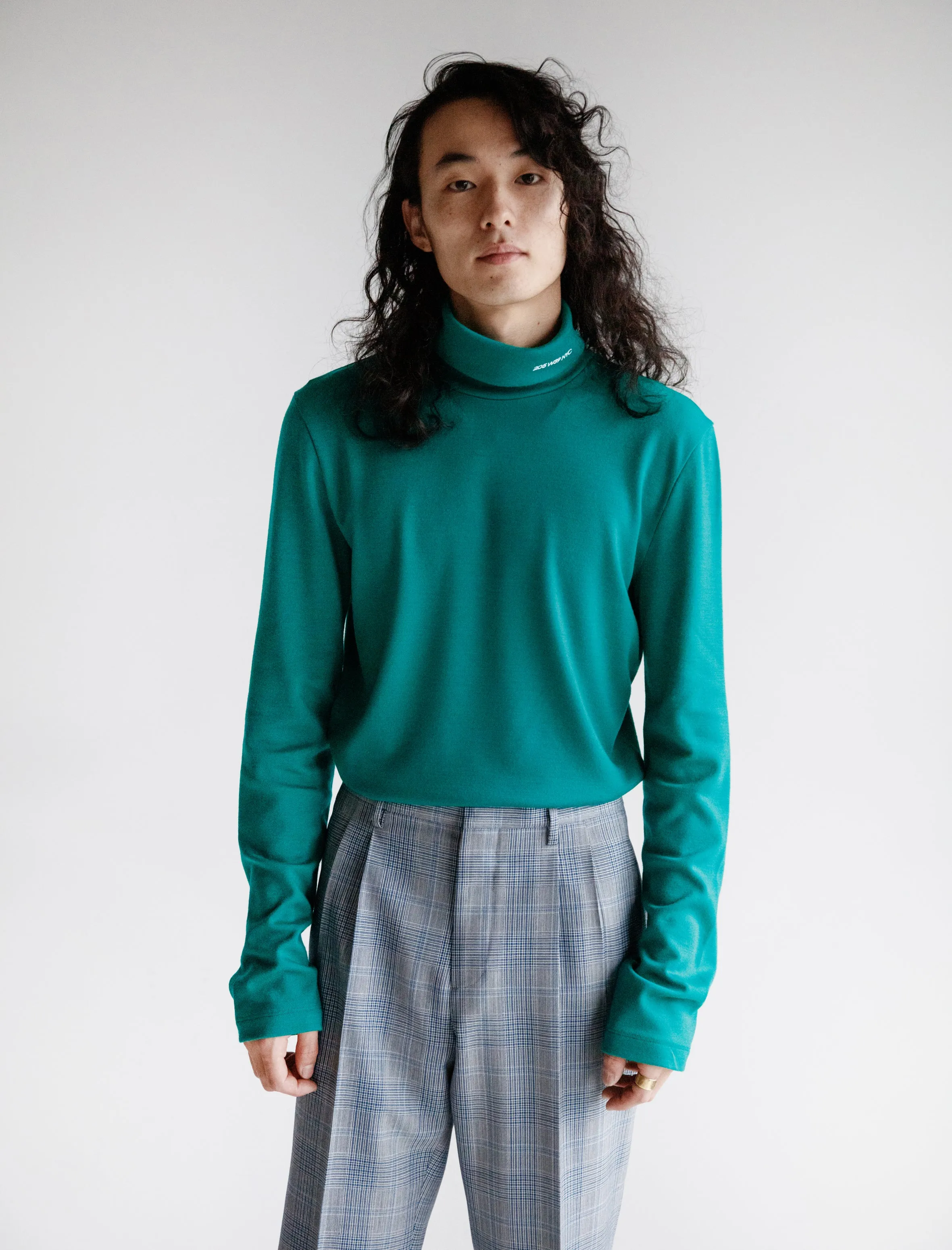 205 Turtleneck Wool Jersey Teal