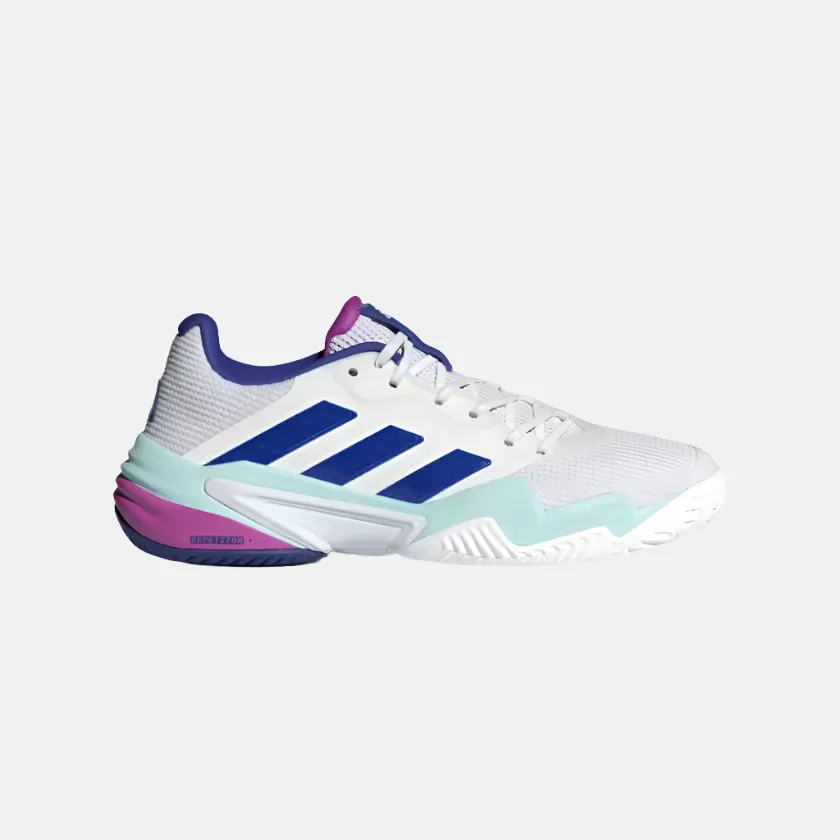 Adidas Barricade 13 Men's Tennis Shoes -Cloud White/Lucid Blue/Semi Flash Aqua