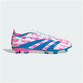 Adidas Predator League Firm Ground Men's Football Shoes -Cloud White/Solar Blue/Solar Pink