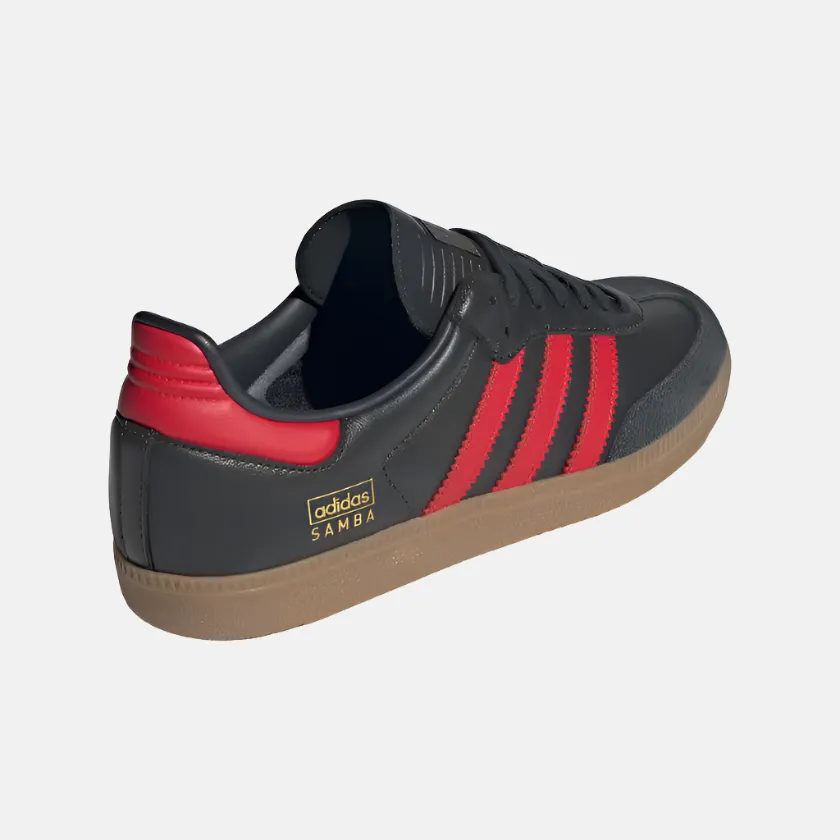 Mens Adidas Samba OG Lifestyle Shoes - Carbon/Better Scarlet/Gum