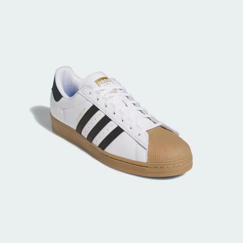 adidas Skateboarding Superstar ADV Skate Shoes - Cloud White / Core Black / Gumv