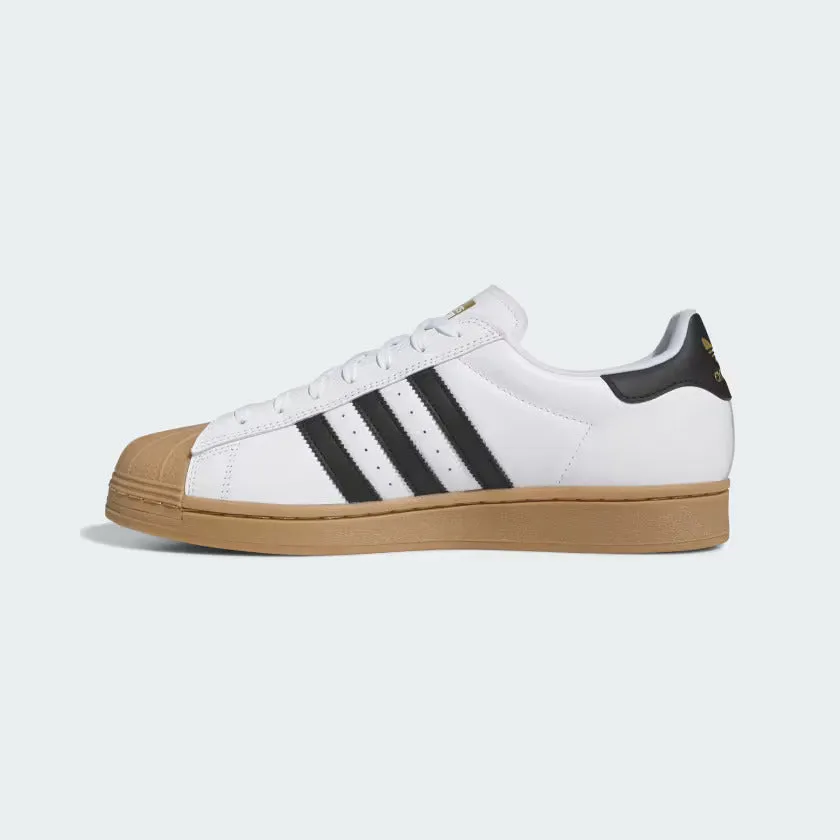 adidas Skateboarding Superstar ADV Skate Shoes - Cloud White / Core Black / Gumv