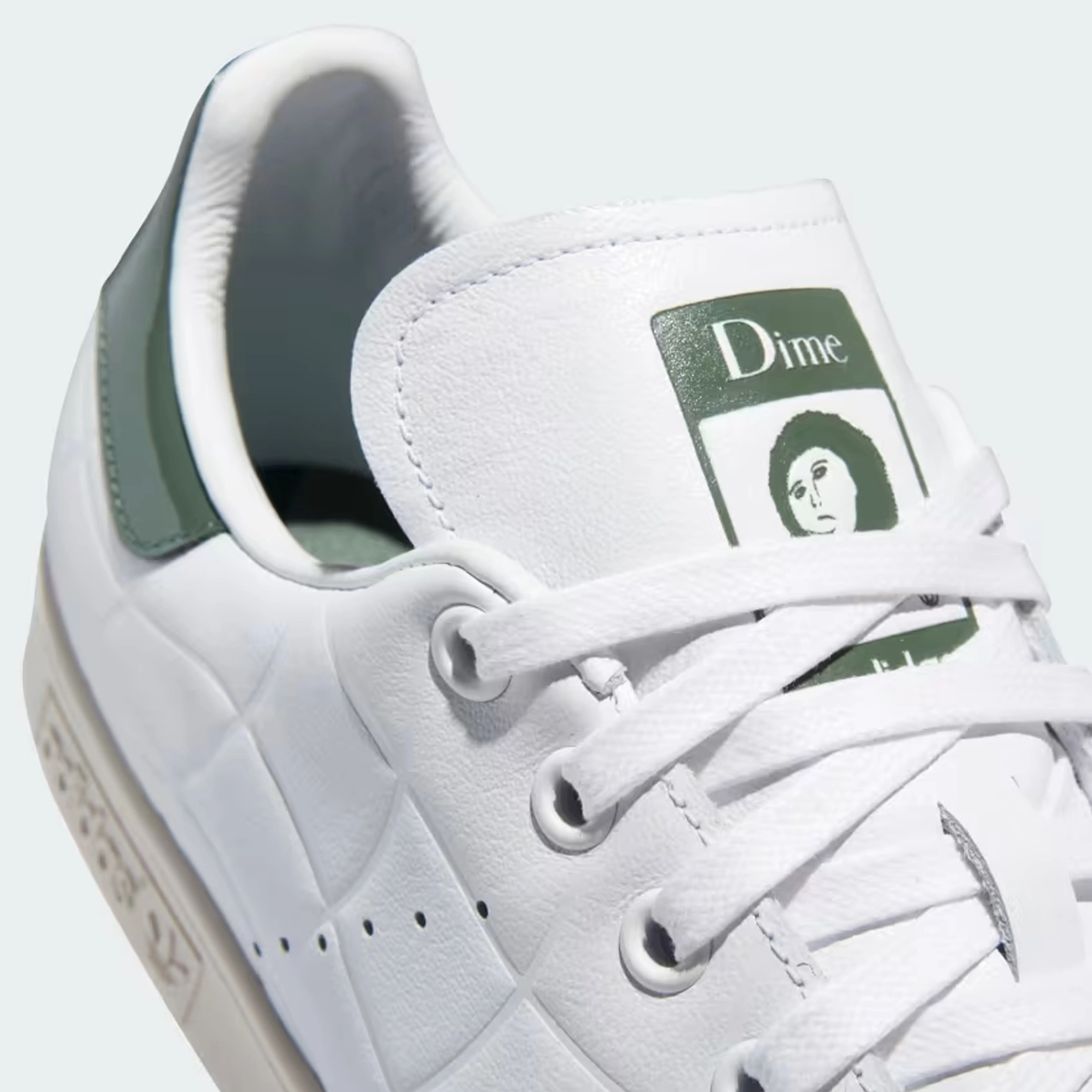 Adidas Skateboarding X Dime Stan Smith Skate Shoes - Cloud White / Collegiate Green / Green Oxide