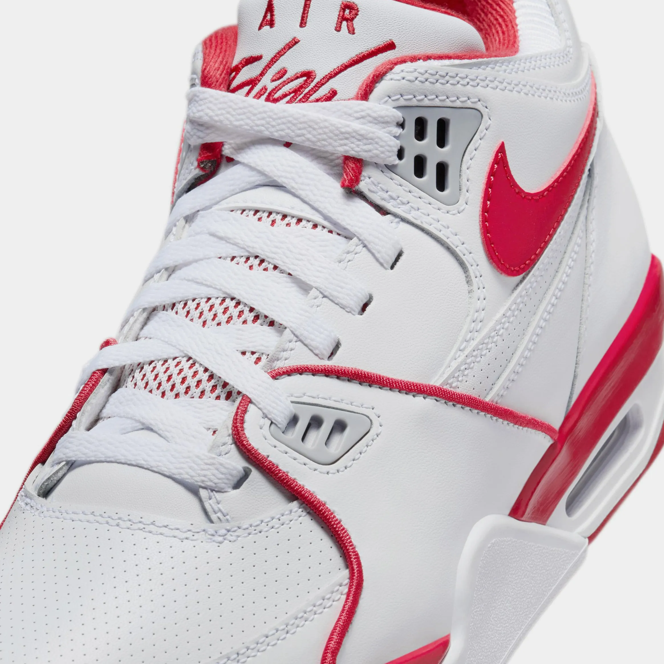 Air Flight '89 OG Mens Lifestyle Shoes (White/Varsity Red/Wolf Grey)