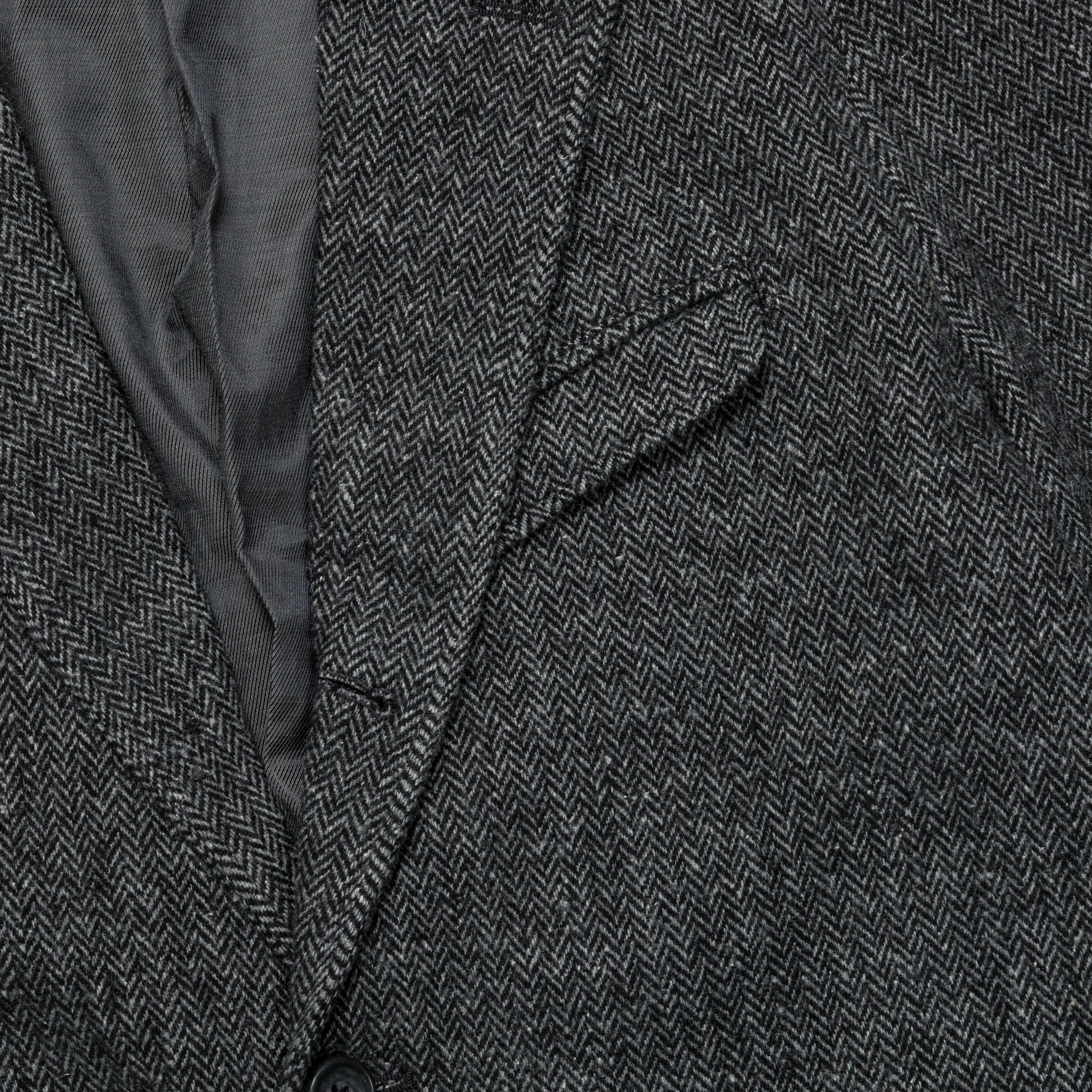 Andover Jacket - Grey Poly Wool Herringbone