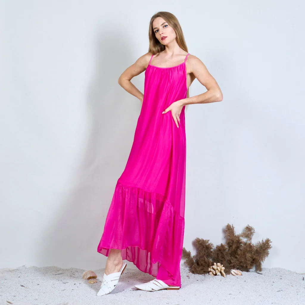 Backless silk chiffon long dress wholesale