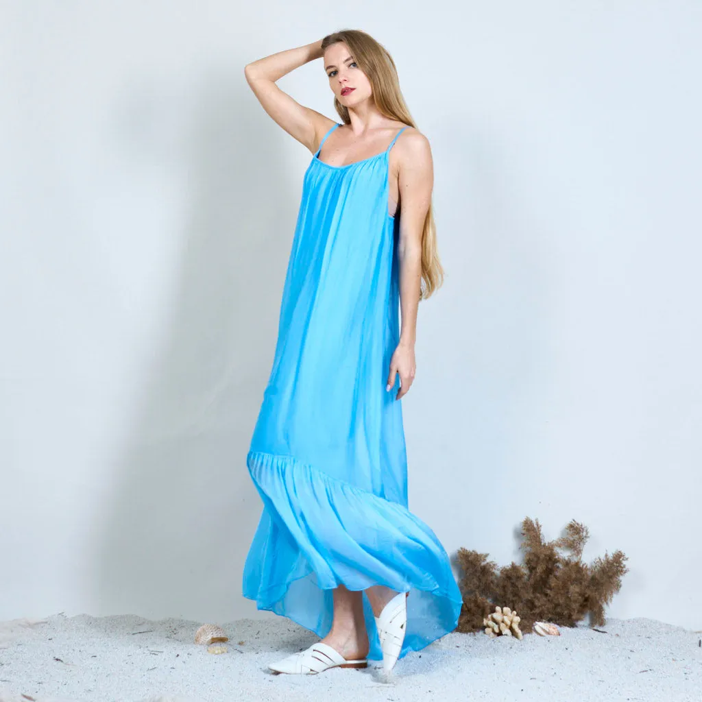 Backless silk chiffon long dress wholesale