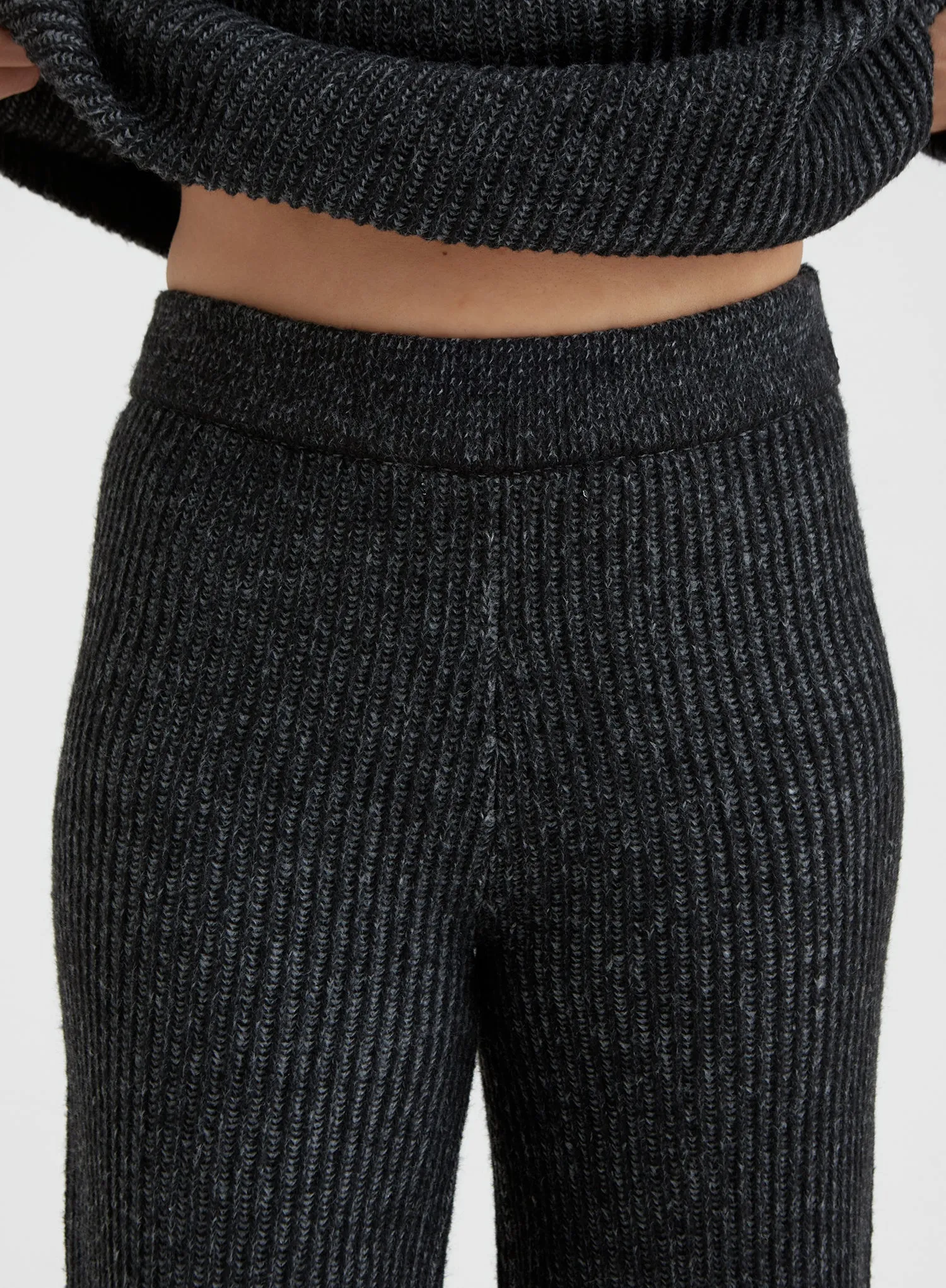 Black Slouchy Knitted Trouser - Remy