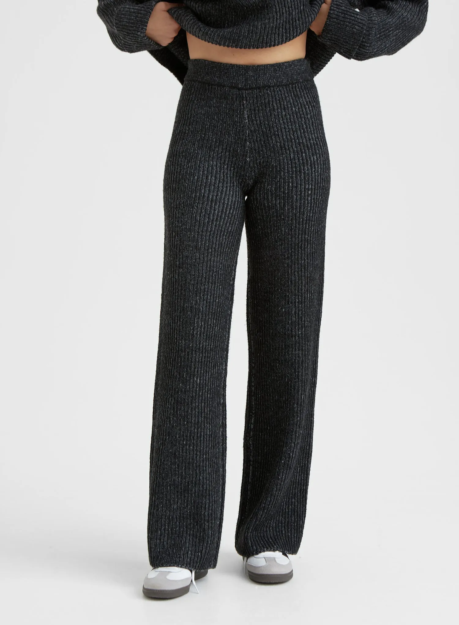 Black Slouchy Knitted Trouser - Remy