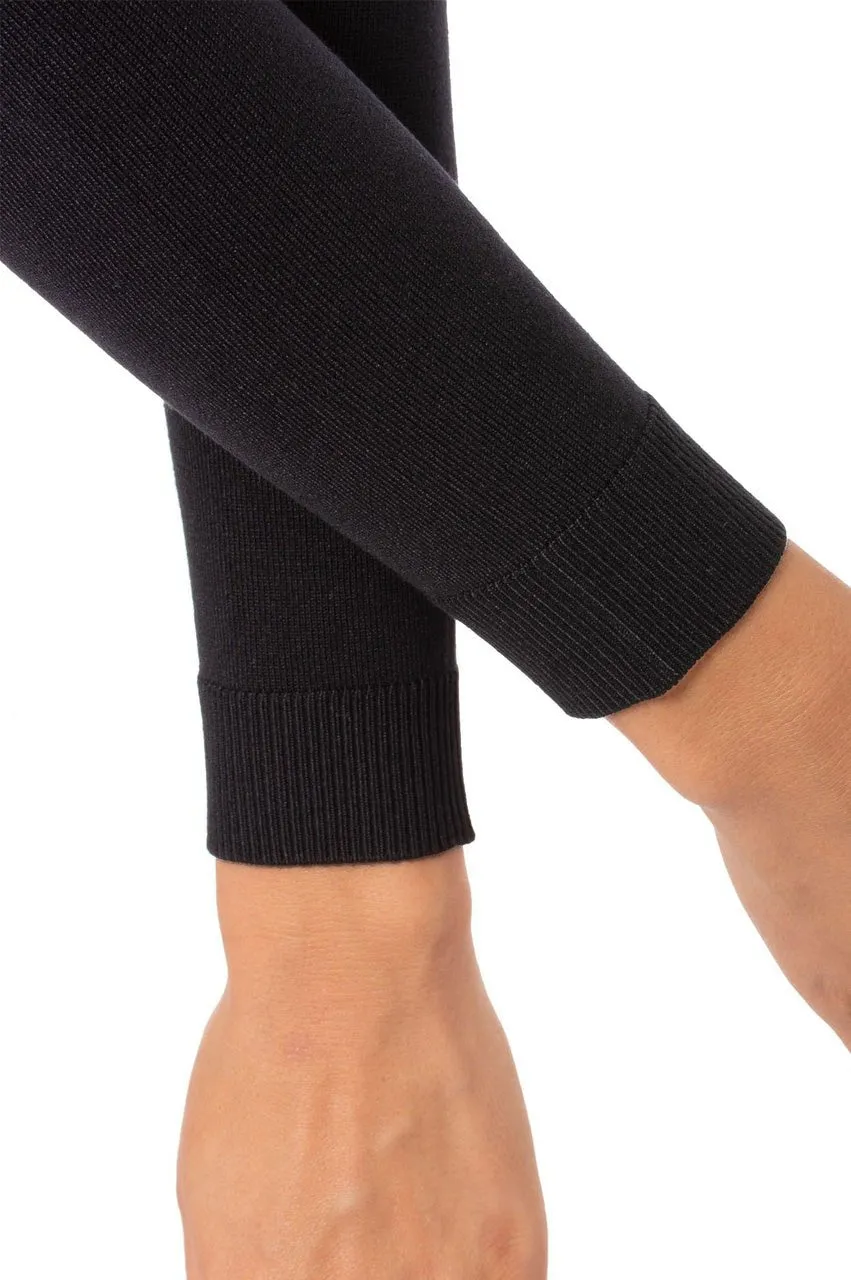 Black Stretch V-Neck Sweater