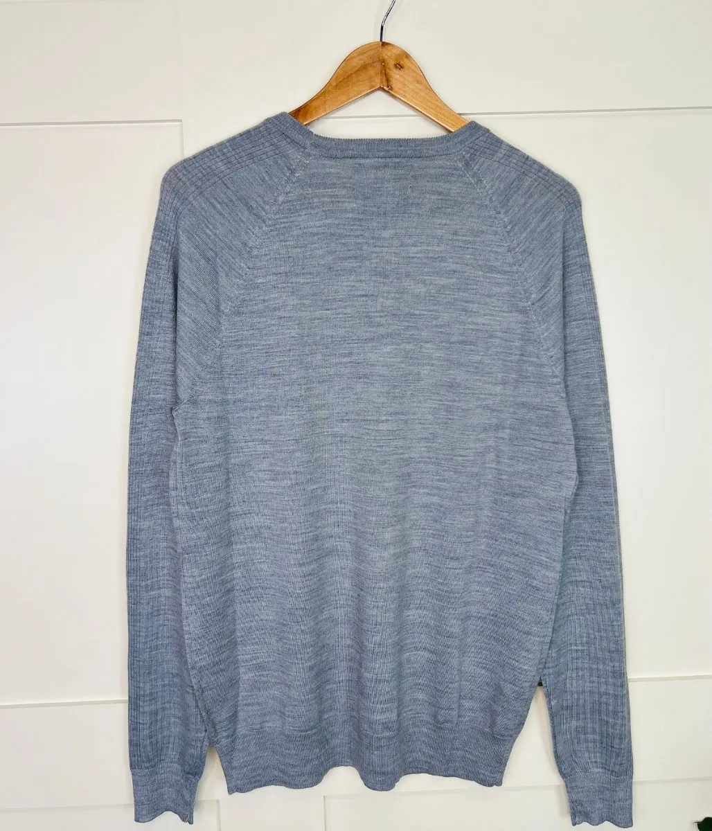 Blue Men's Merino Wool Jumper