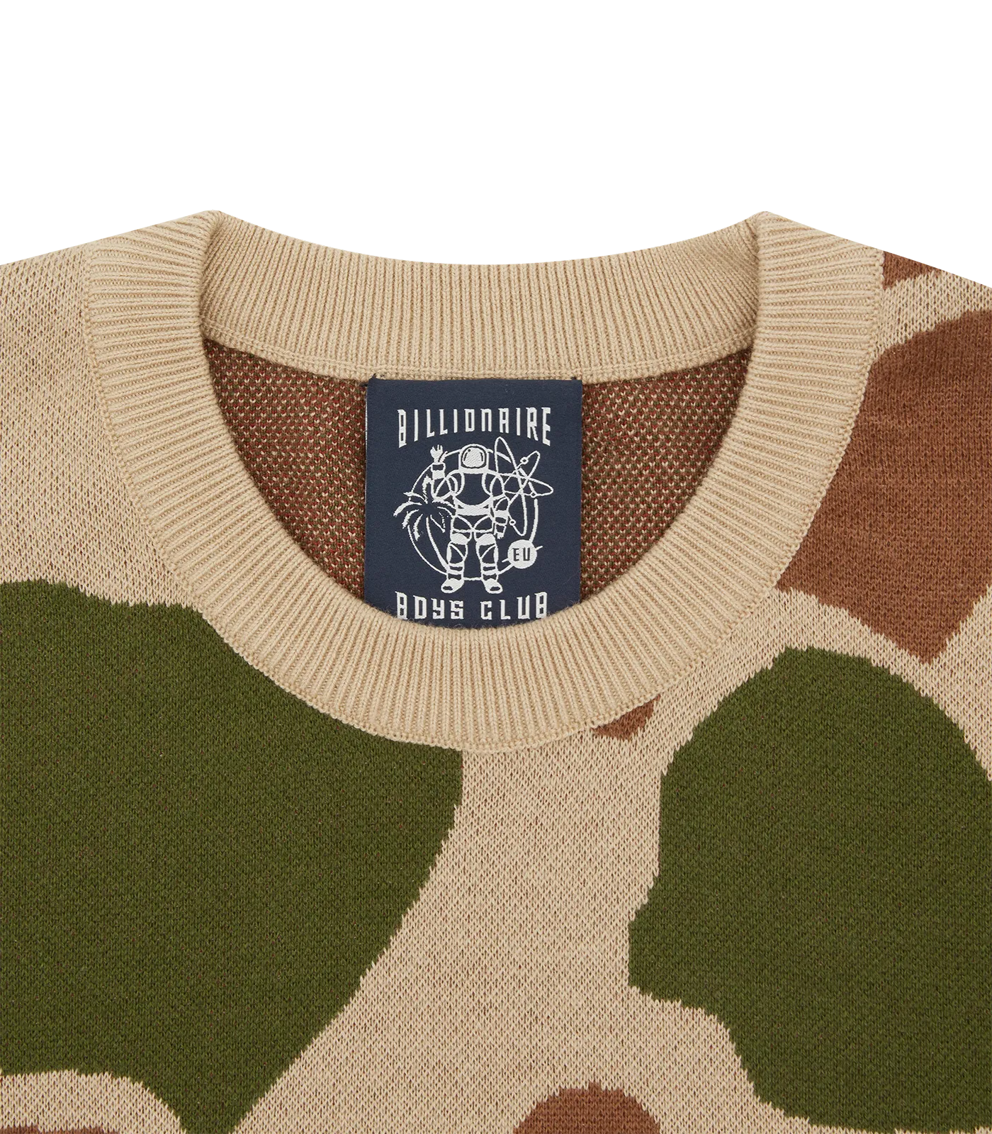 CAMO KNITTED JUMPER - BEIGE