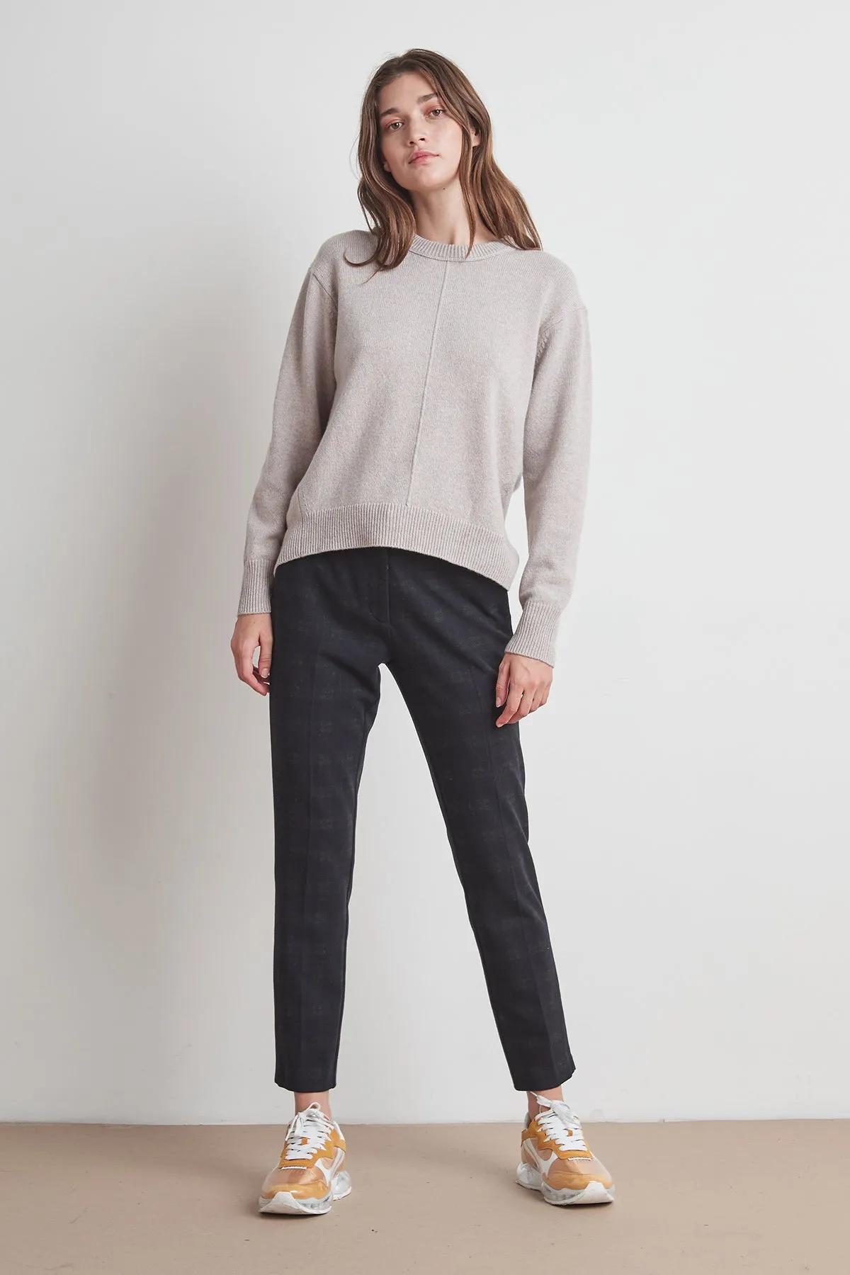 CLARISSA WOOL BLEND SPLIT HEM SWEATER