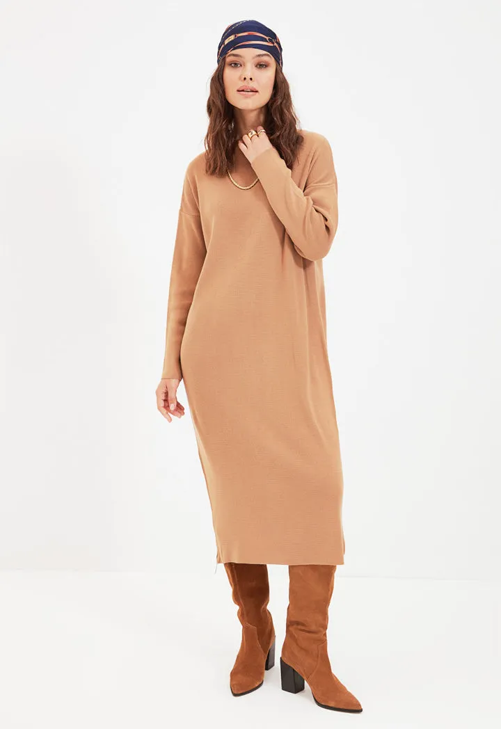 Crew Neck Knitted Dress