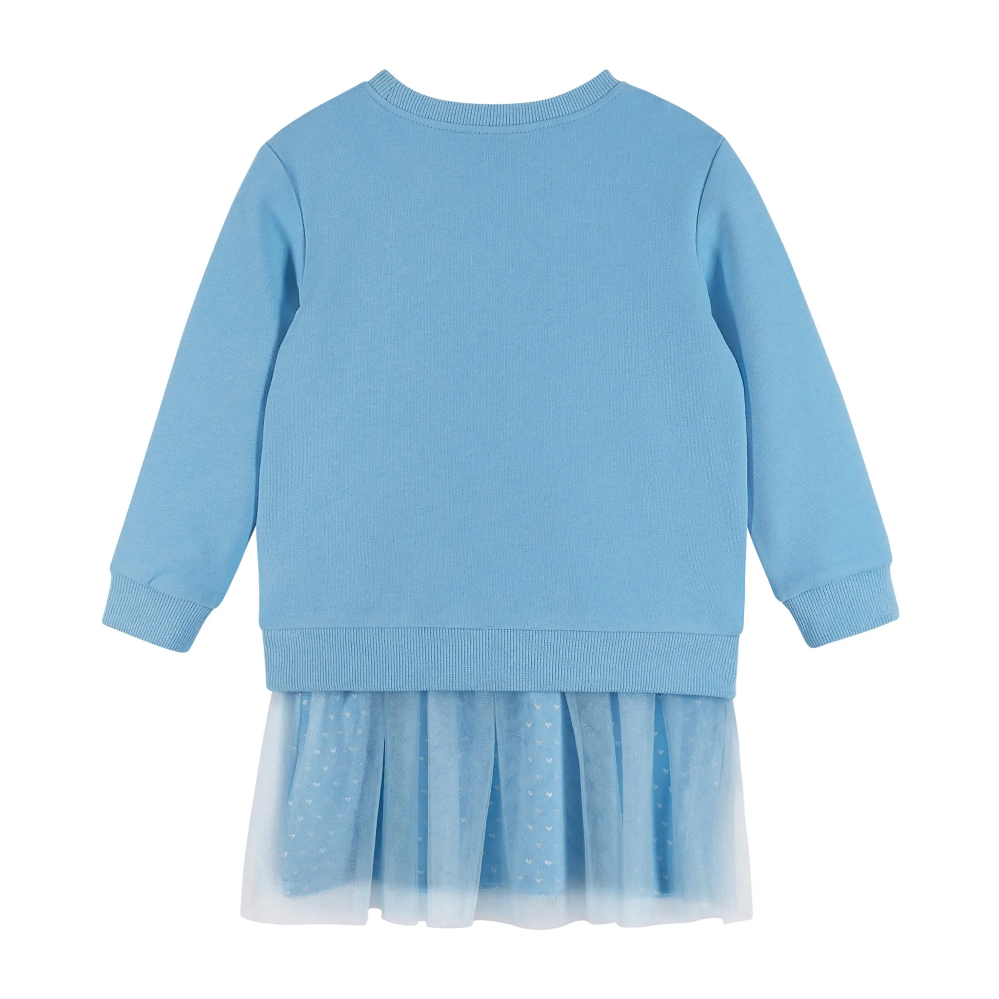 Crewneck and Jersey Tulle Dress Set | Hearts