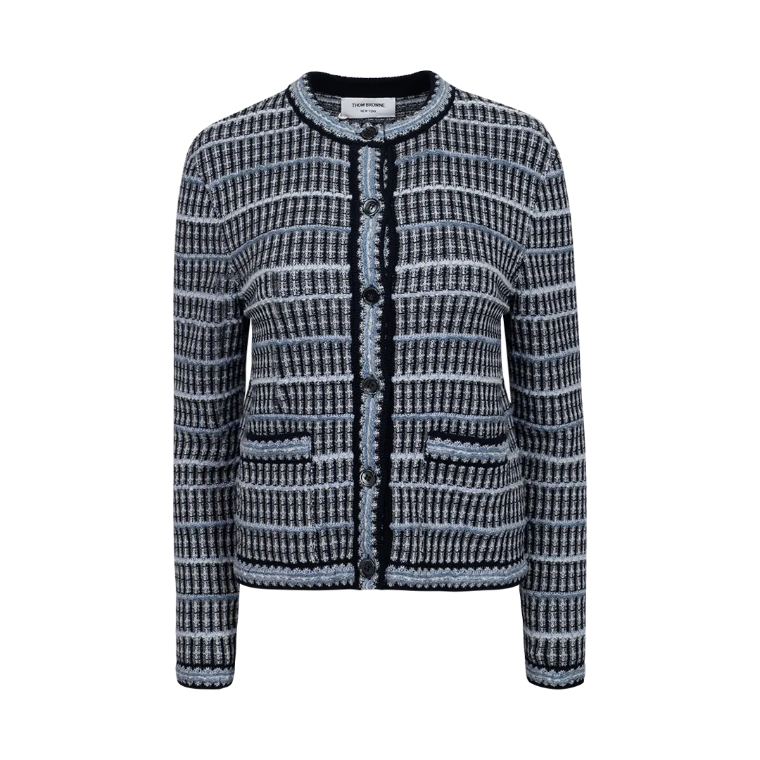 Crewneck Tweed Cardigan