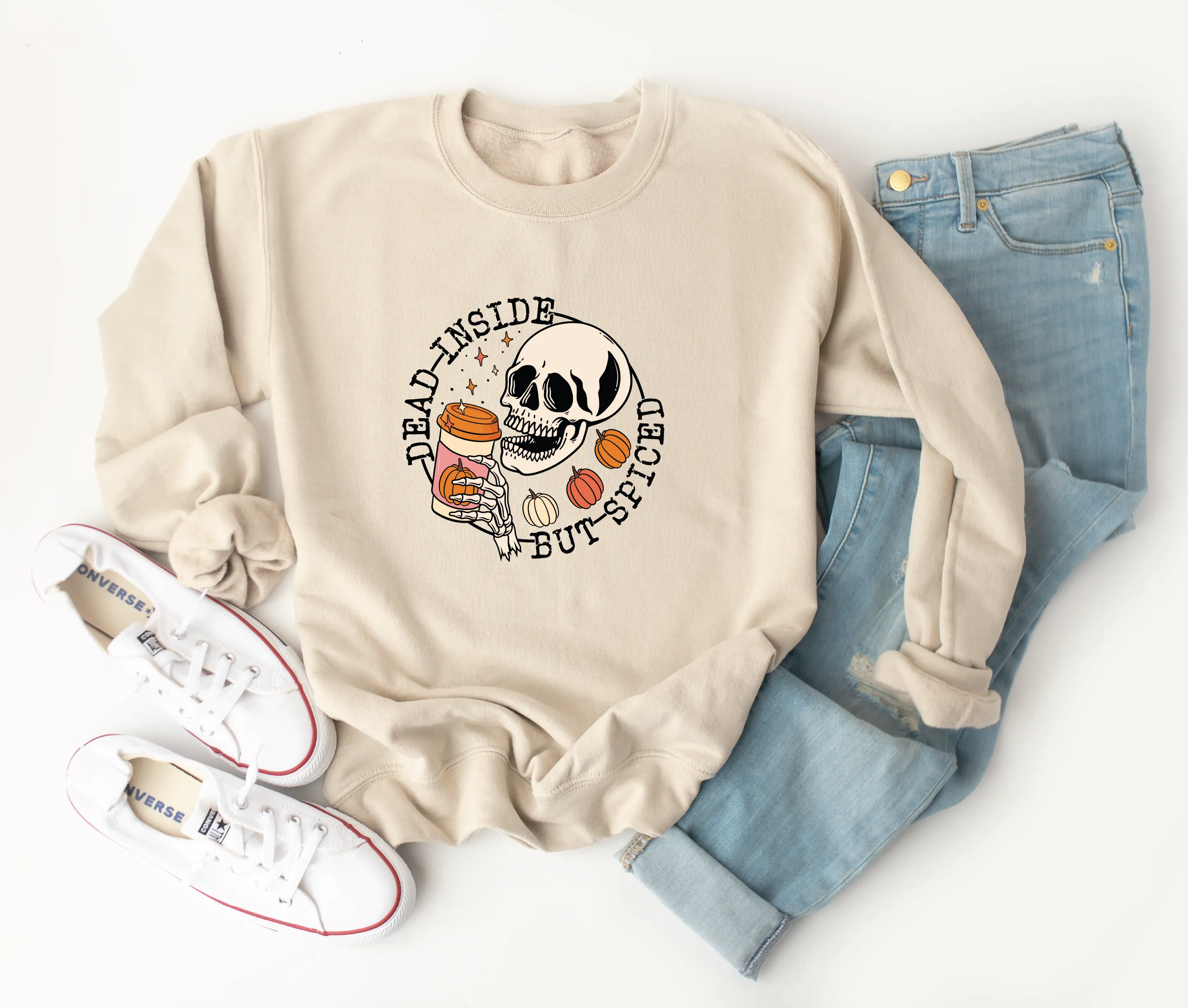 Dead Inside but Spiced Classic Crew Neck Sweater