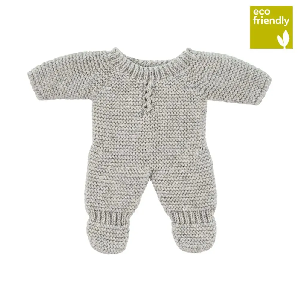 Doll Dress Up Kit -  Knitted Pajama/Grey (21cm)