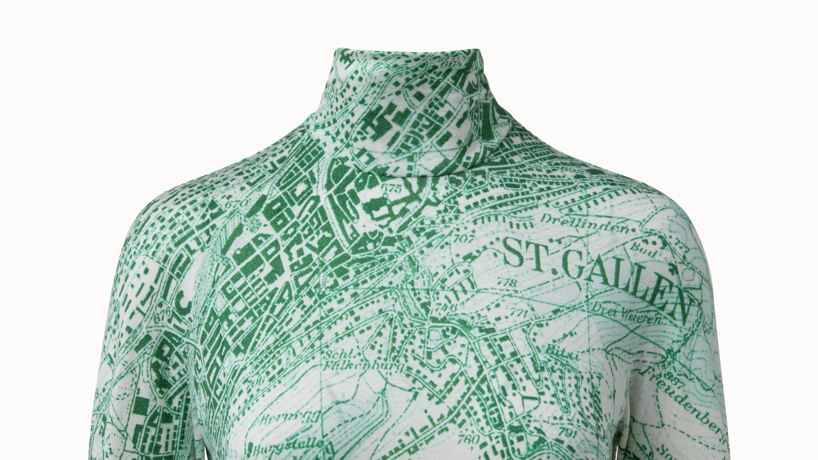 Dress Wool Jersey St.Gallen Map Print