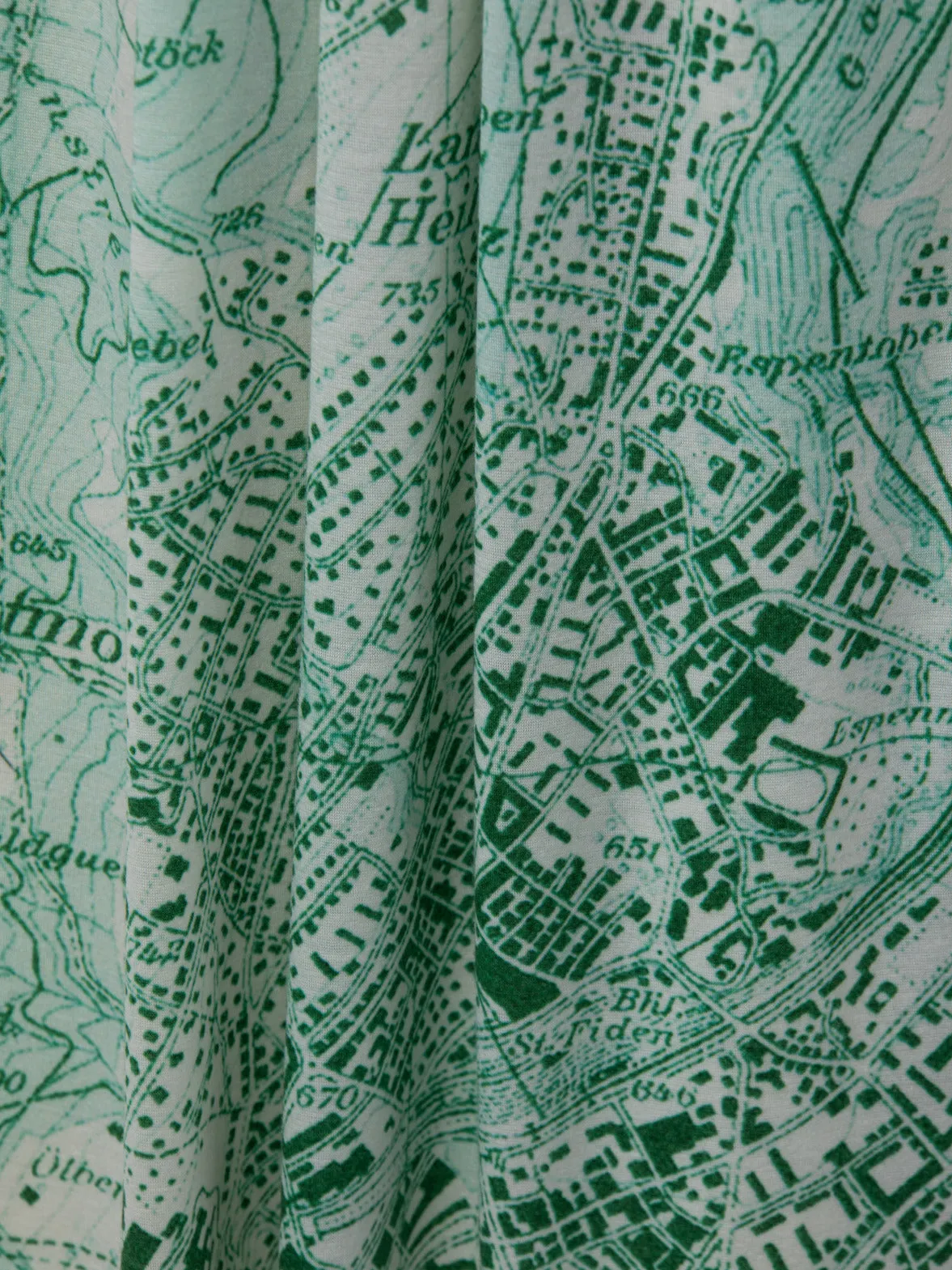 Dress Wool Jersey St.Gallen Map Print