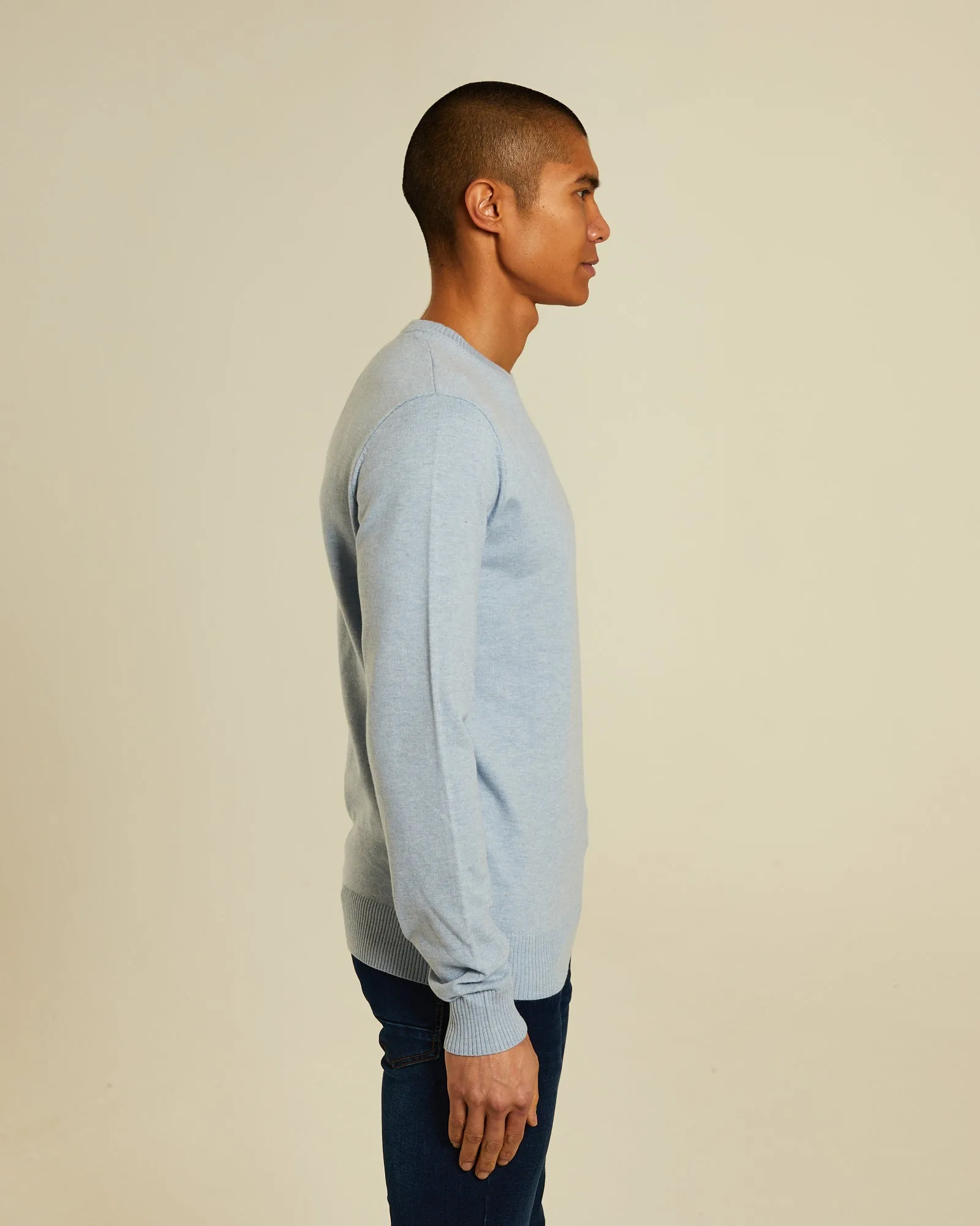 Dylan Round Neck Buoy Blue Marl