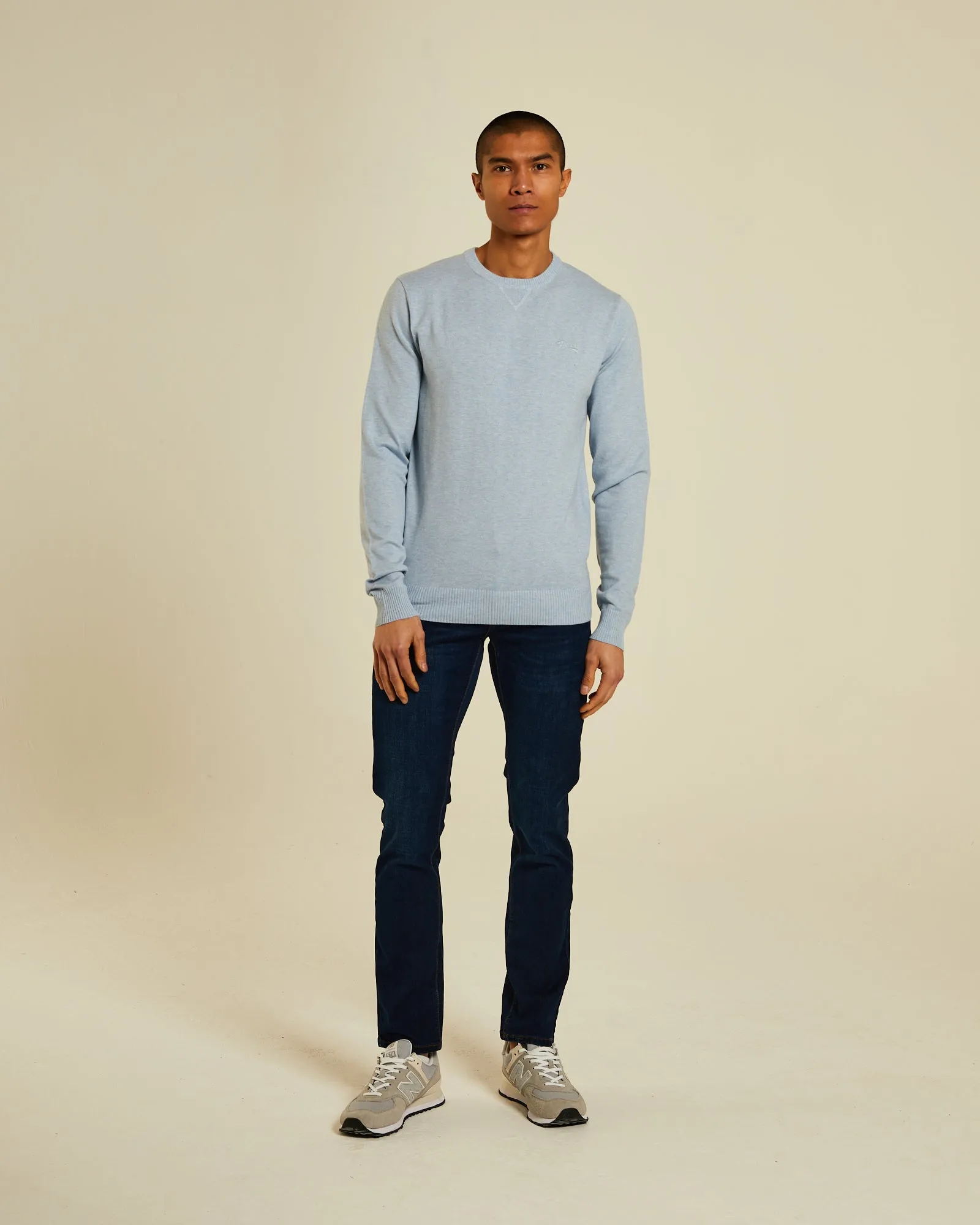 Dylan Round Neck Buoy Blue Marl