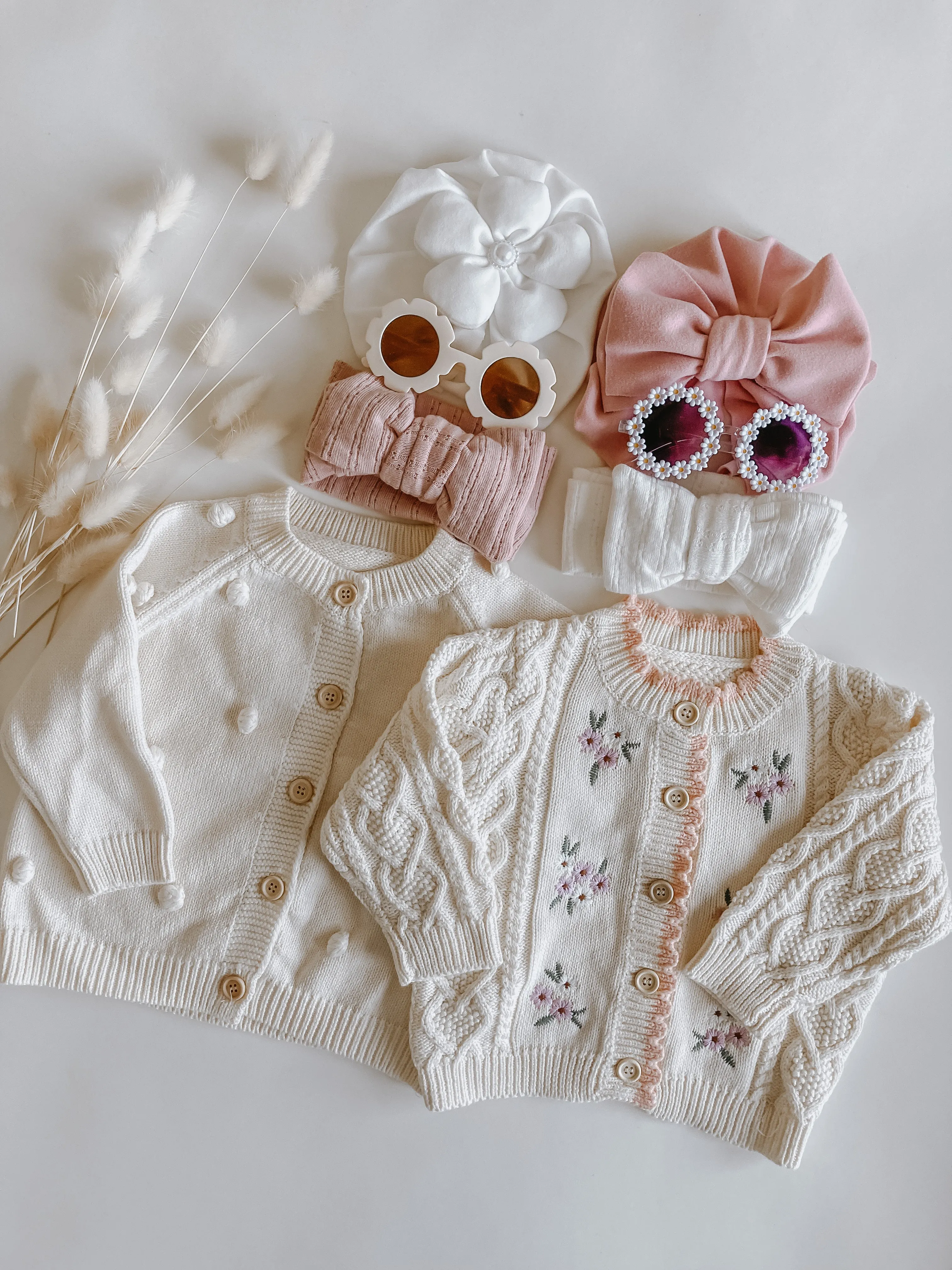 Floral knitted cardigan