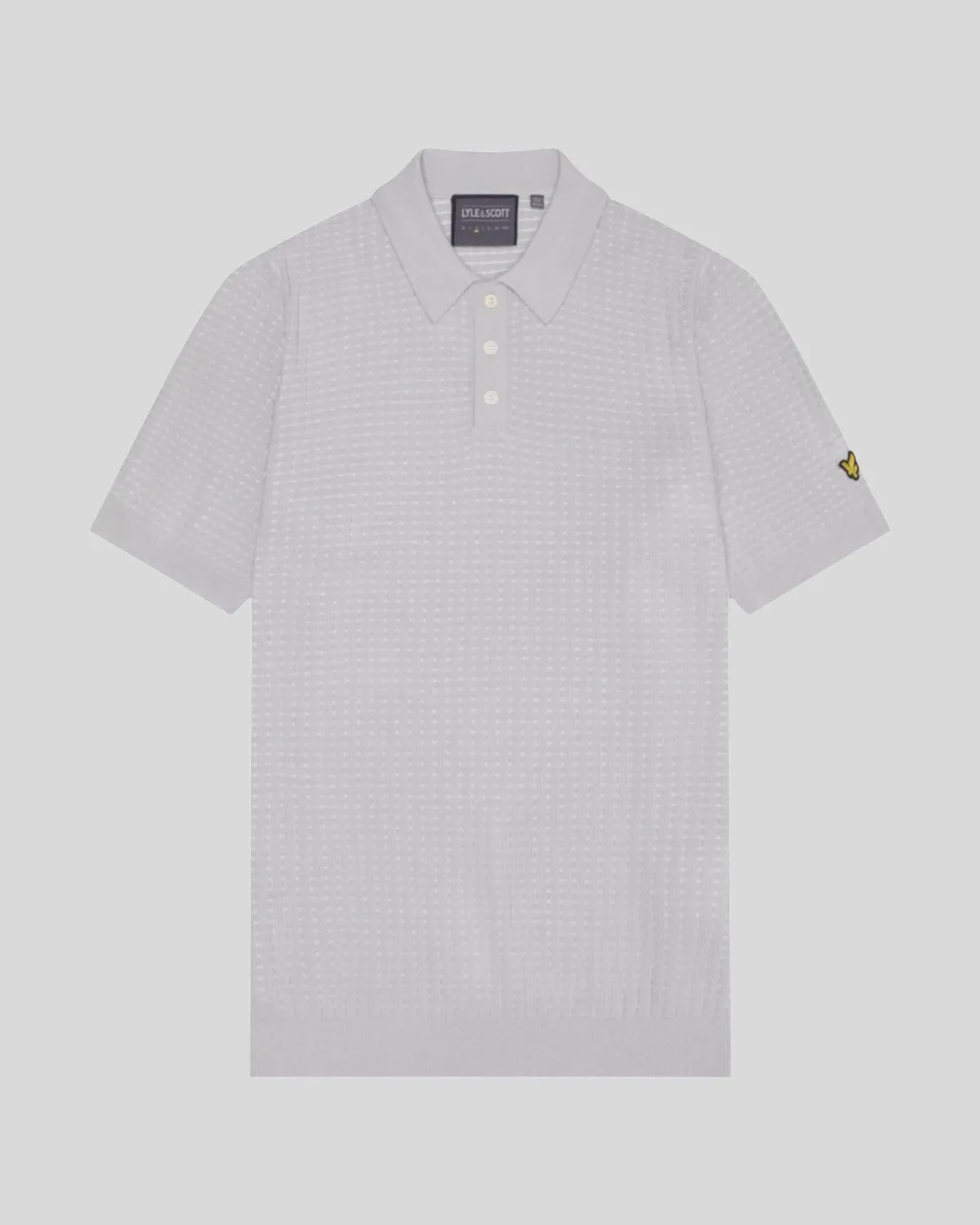 Golf Knitted Grid Polo Shirt