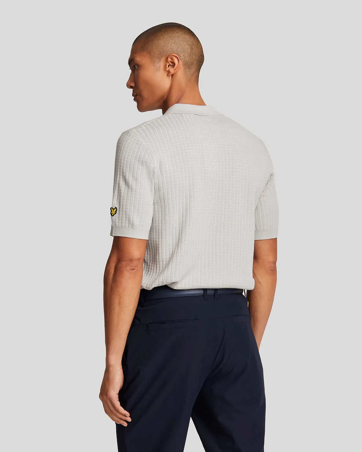 Golf Knitted Grid Polo Shirt