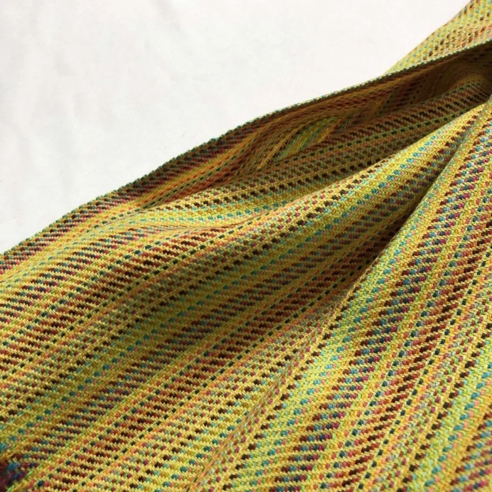 Green & Yellow Fine Merino Wool Long Scarf