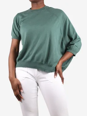 Green knitted top - size S