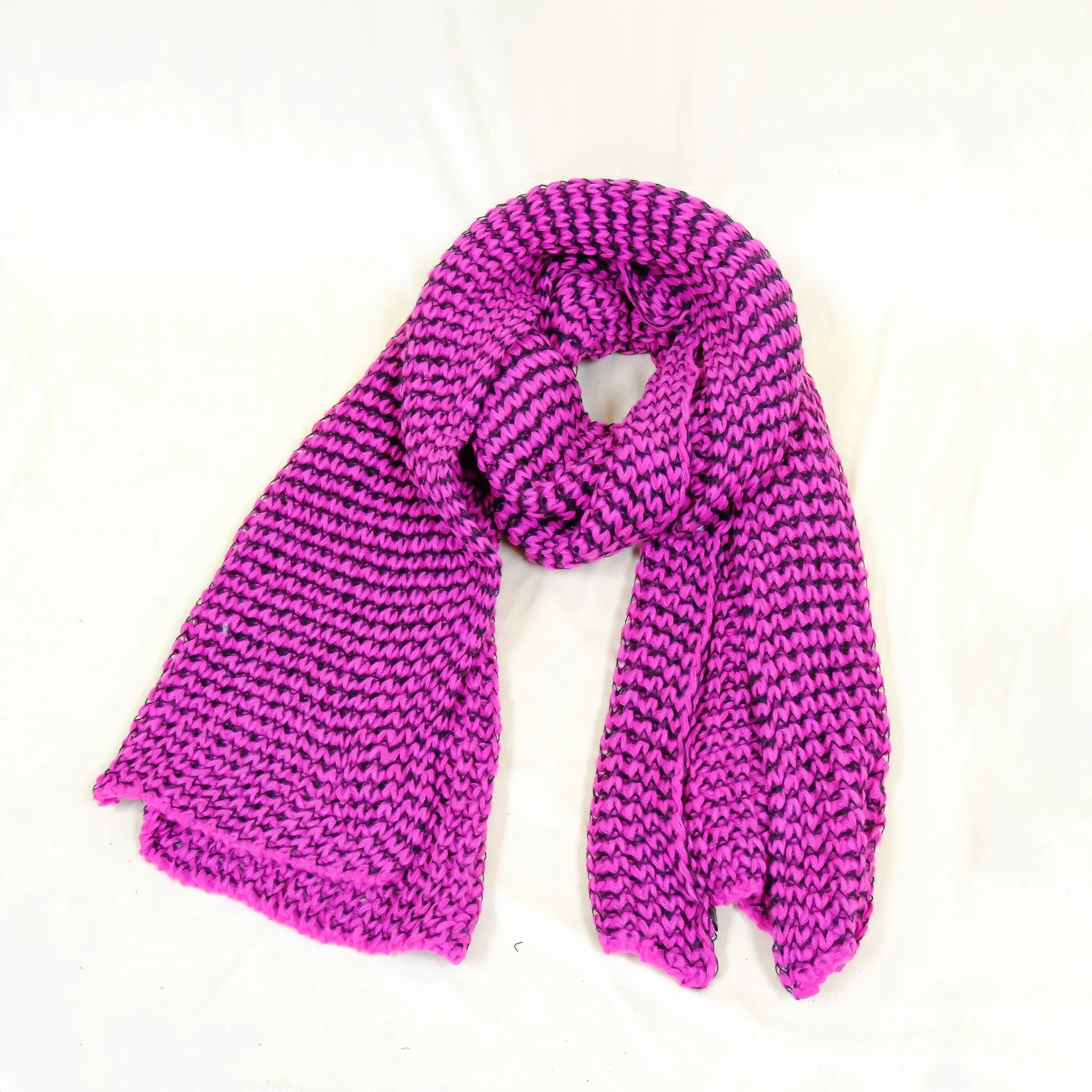 Hand Knitted Wool Blend Long Scarfs (Pack of 10)