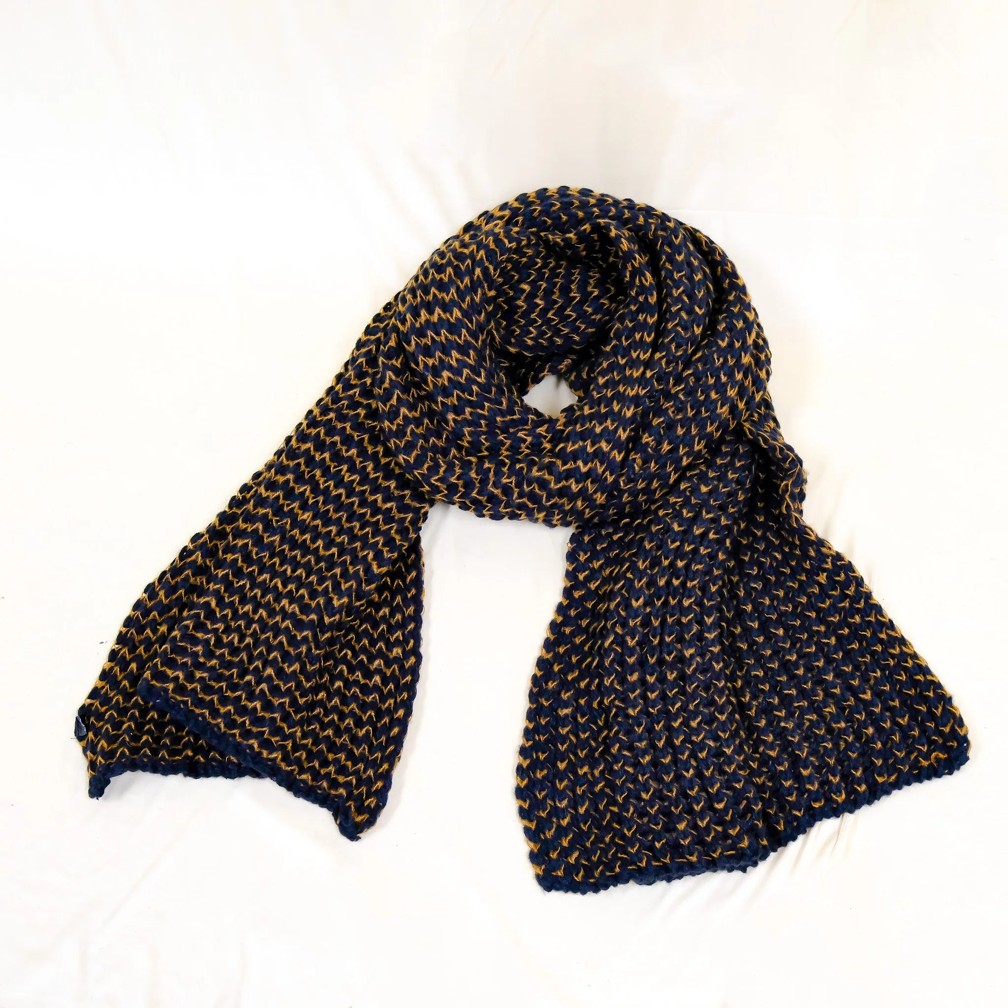 Hand Knitted Wool Blend Long Scarfs