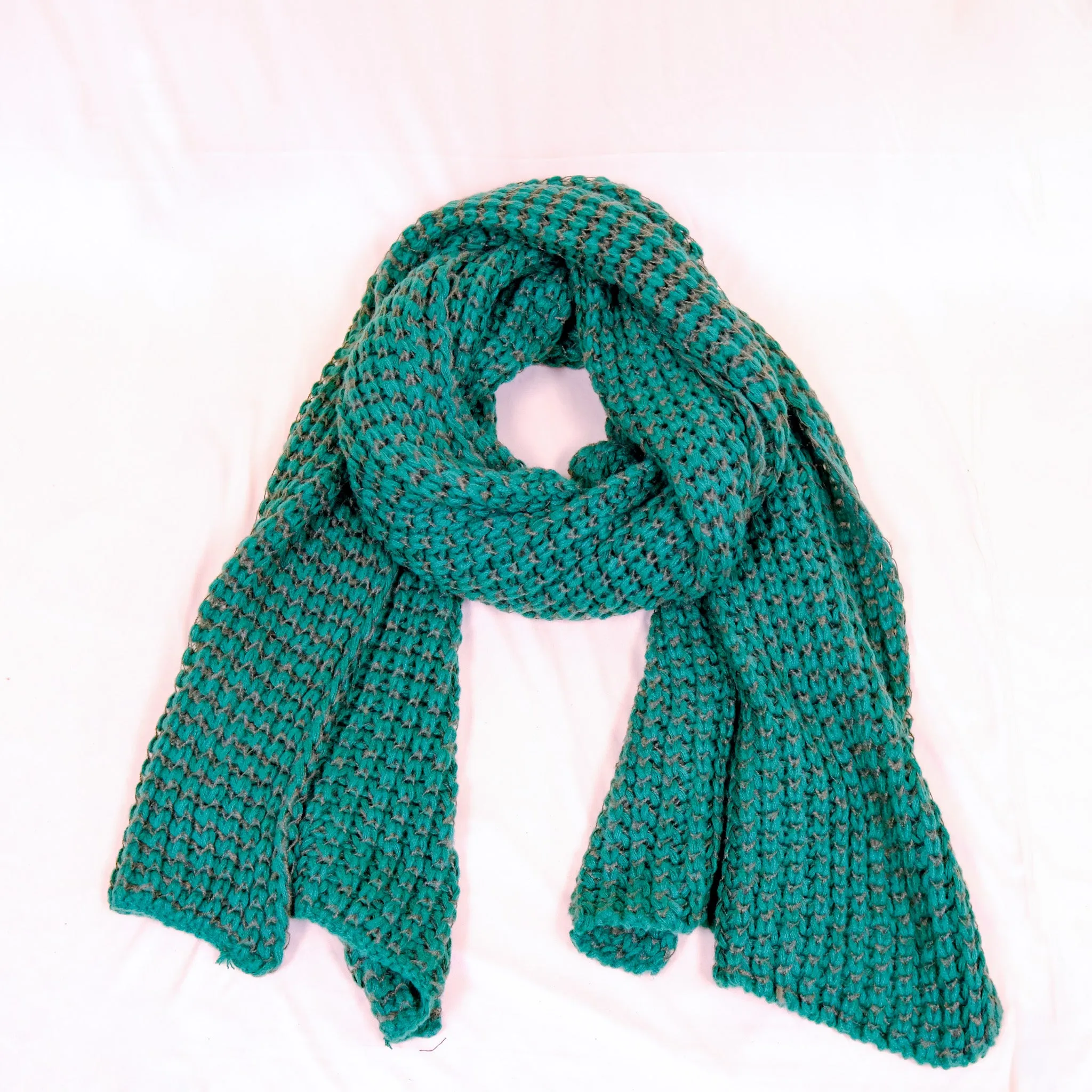 Hand Knitted Wool Blend Long Scarfs