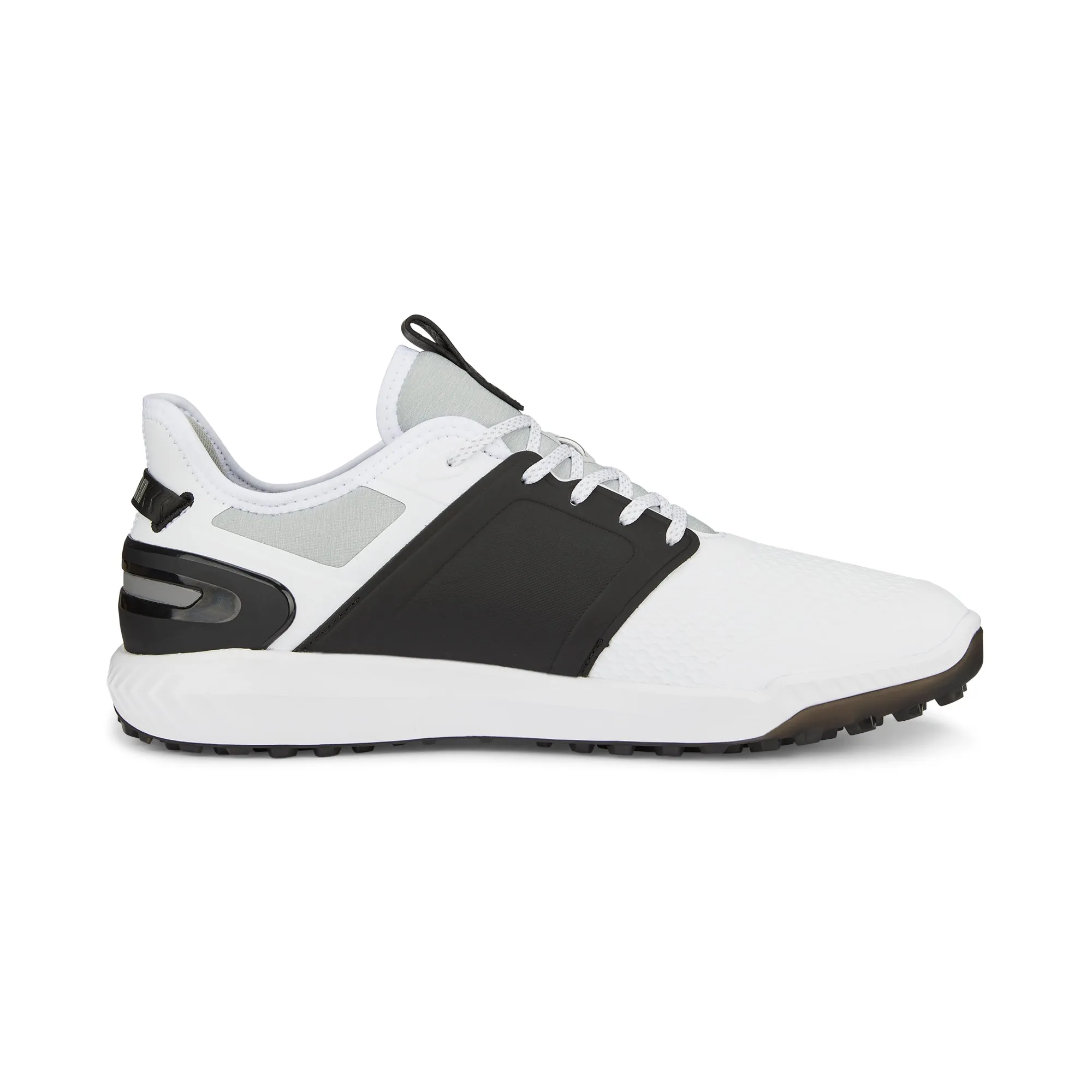 IGNITE ELEVATE Spikeless Golf Shoes | Puma White / Puma Black / Metallic Silver