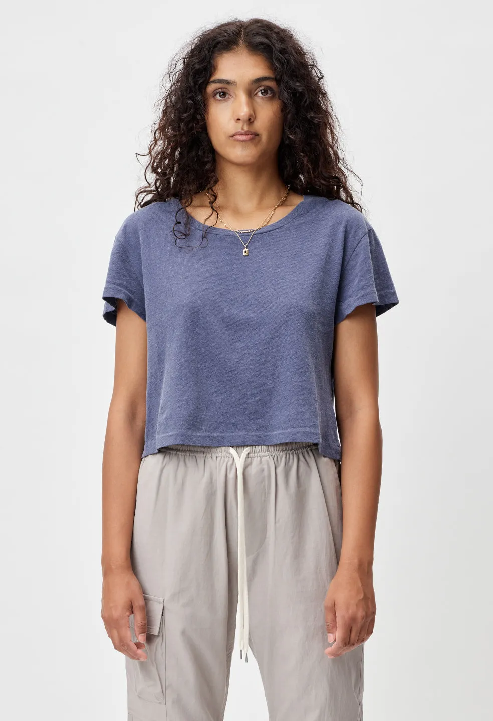 Jersey Cropped Tee / Cove