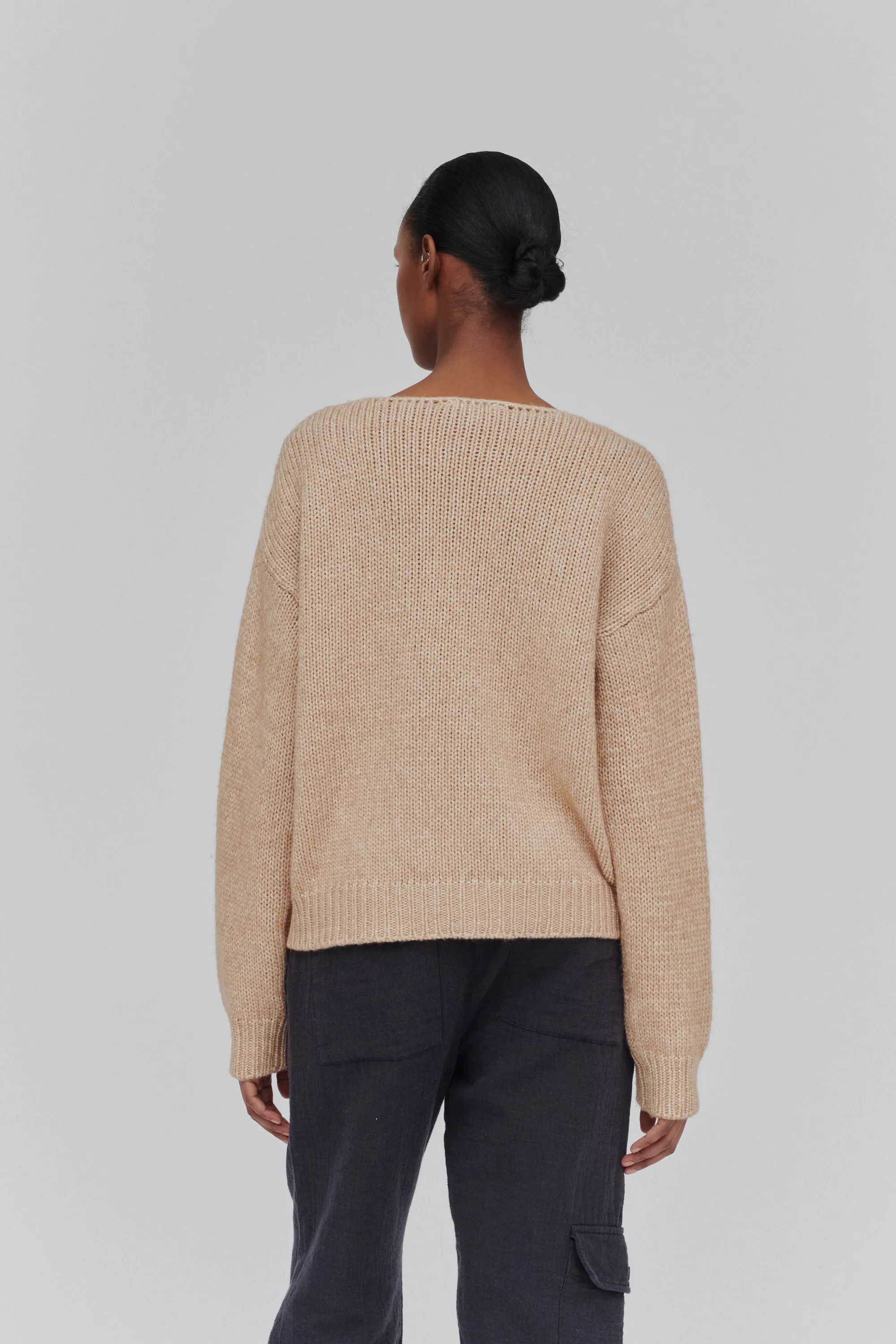 Kerala Boat Neck Sweater - Rugby Tan