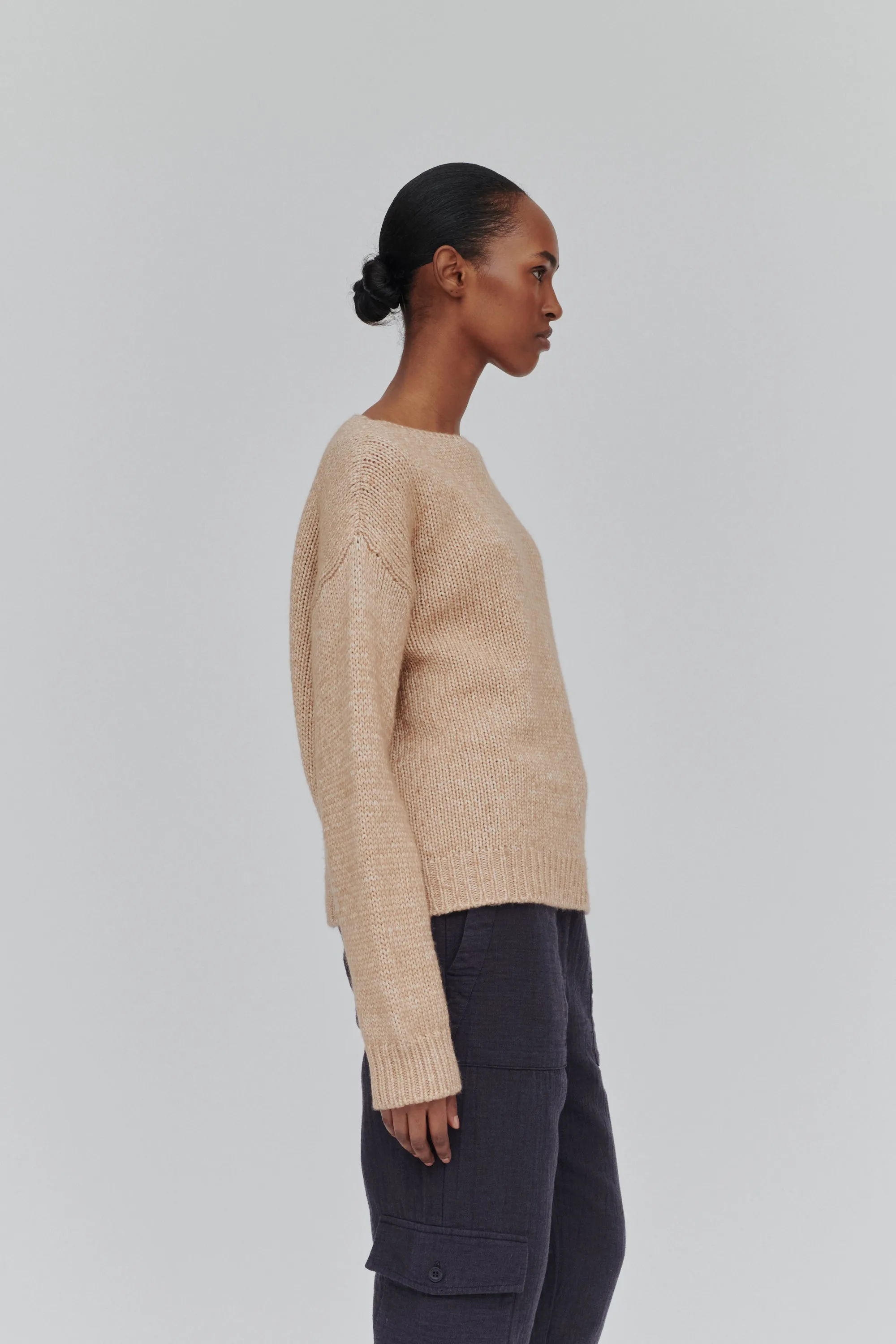 Kerala Boat Neck Sweater - Rugby Tan