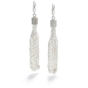 Knitted Silver Earrings