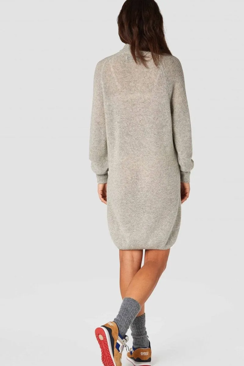 lorraine knitted dress grey melee