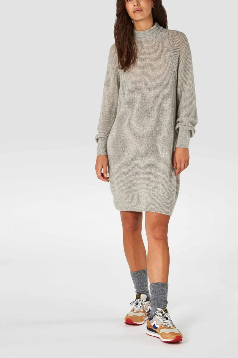 lorraine knitted dress grey melee