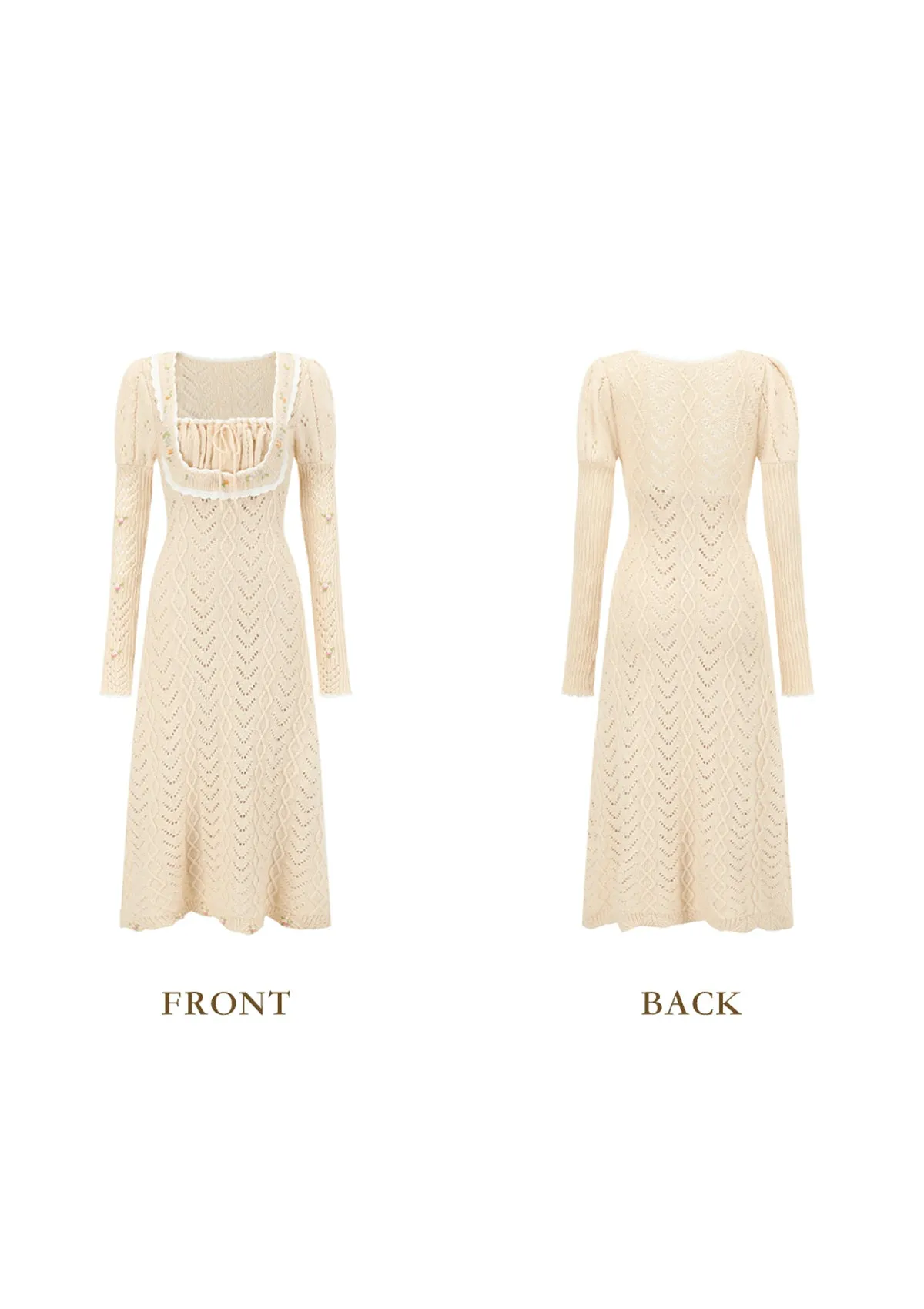 Maple Syrup Corn Knitted Dress