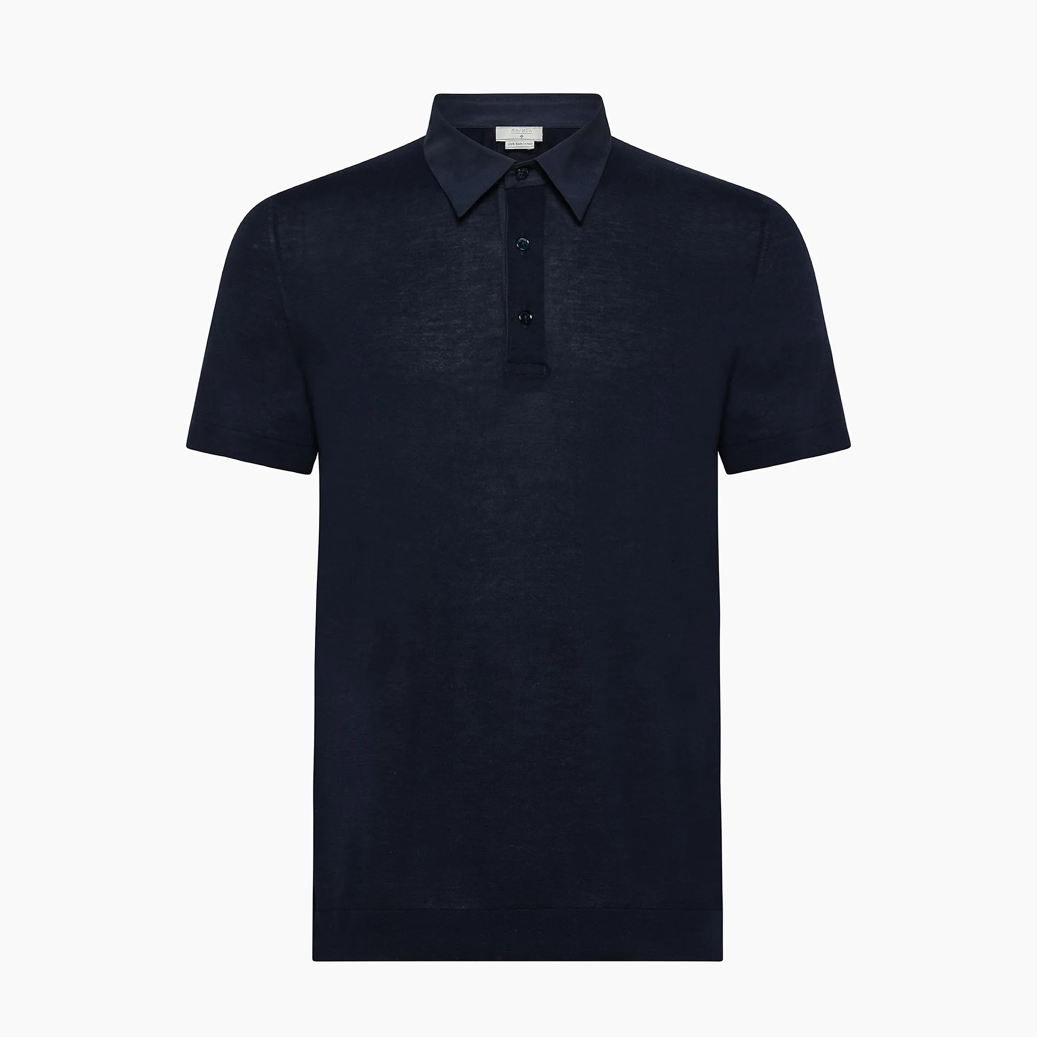 Matteo short-sleeved knitted polo with shirt popeline collar (Cotton)