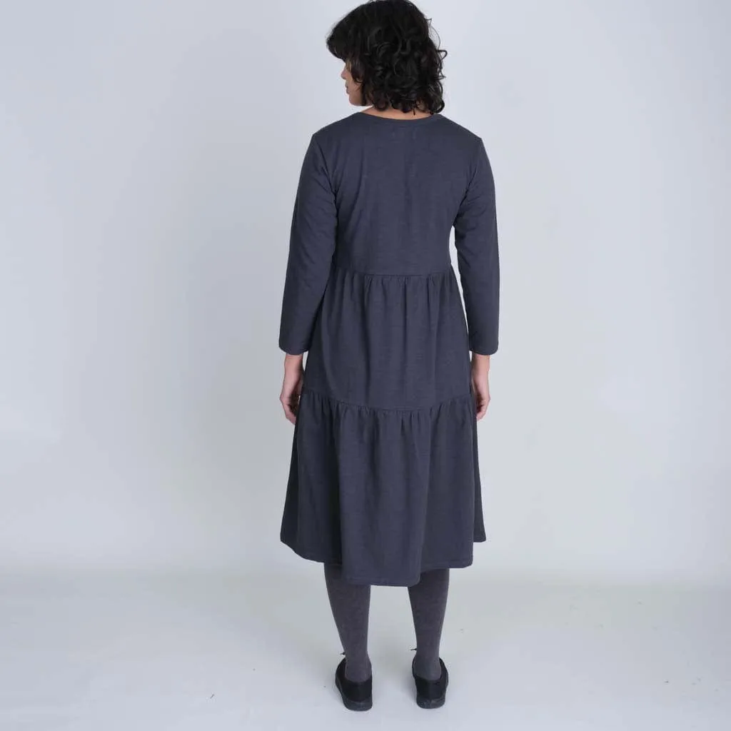 Maya Organic Cotton Jersey Dress | Grey