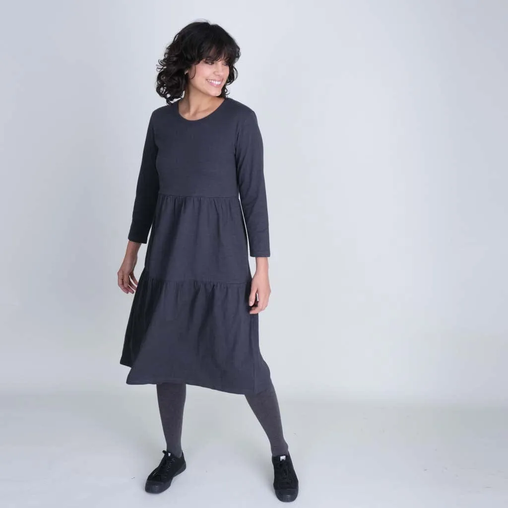 Maya Organic Cotton Jersey Dress | Grey