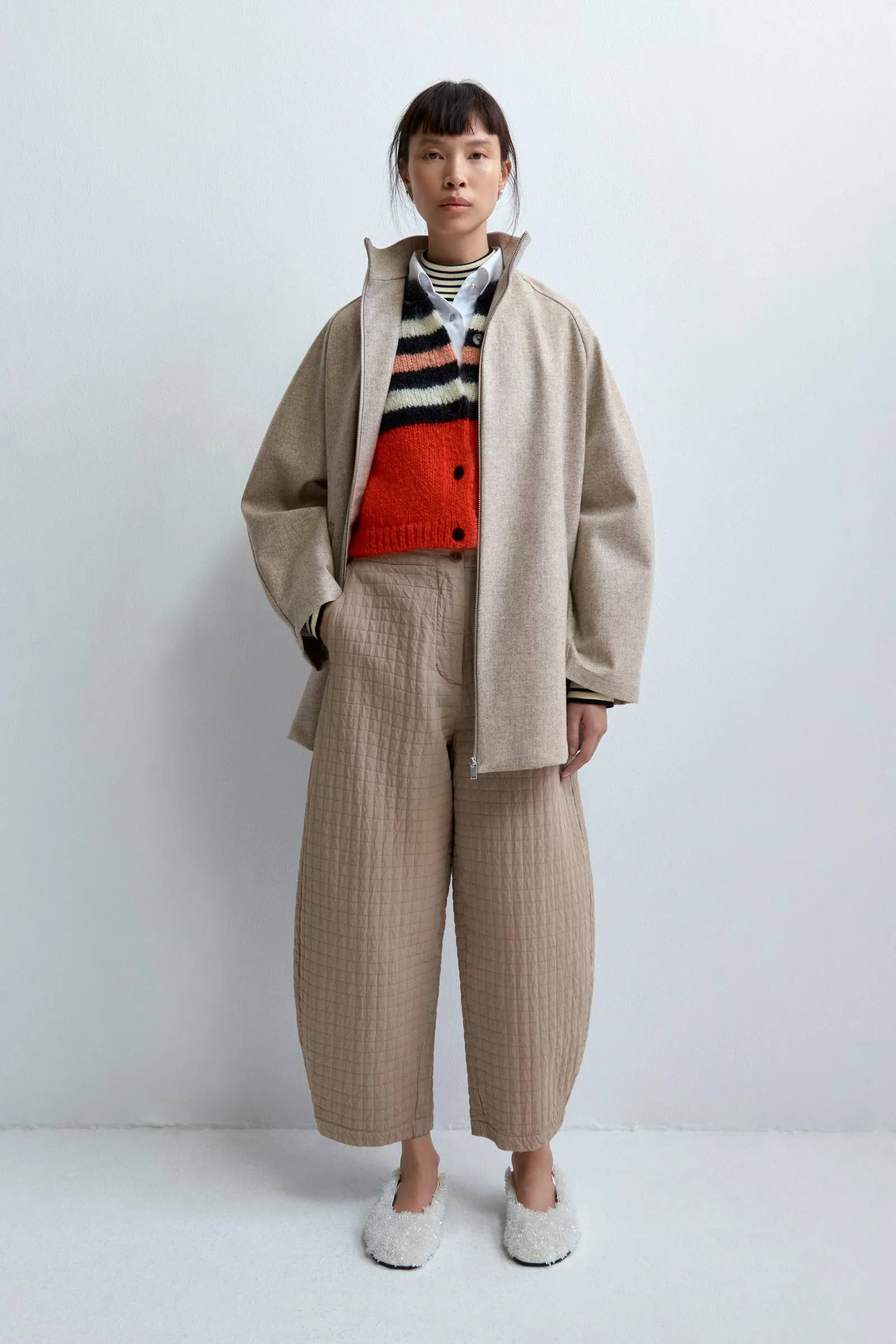 Mohair Striped Knitted Waistcoat