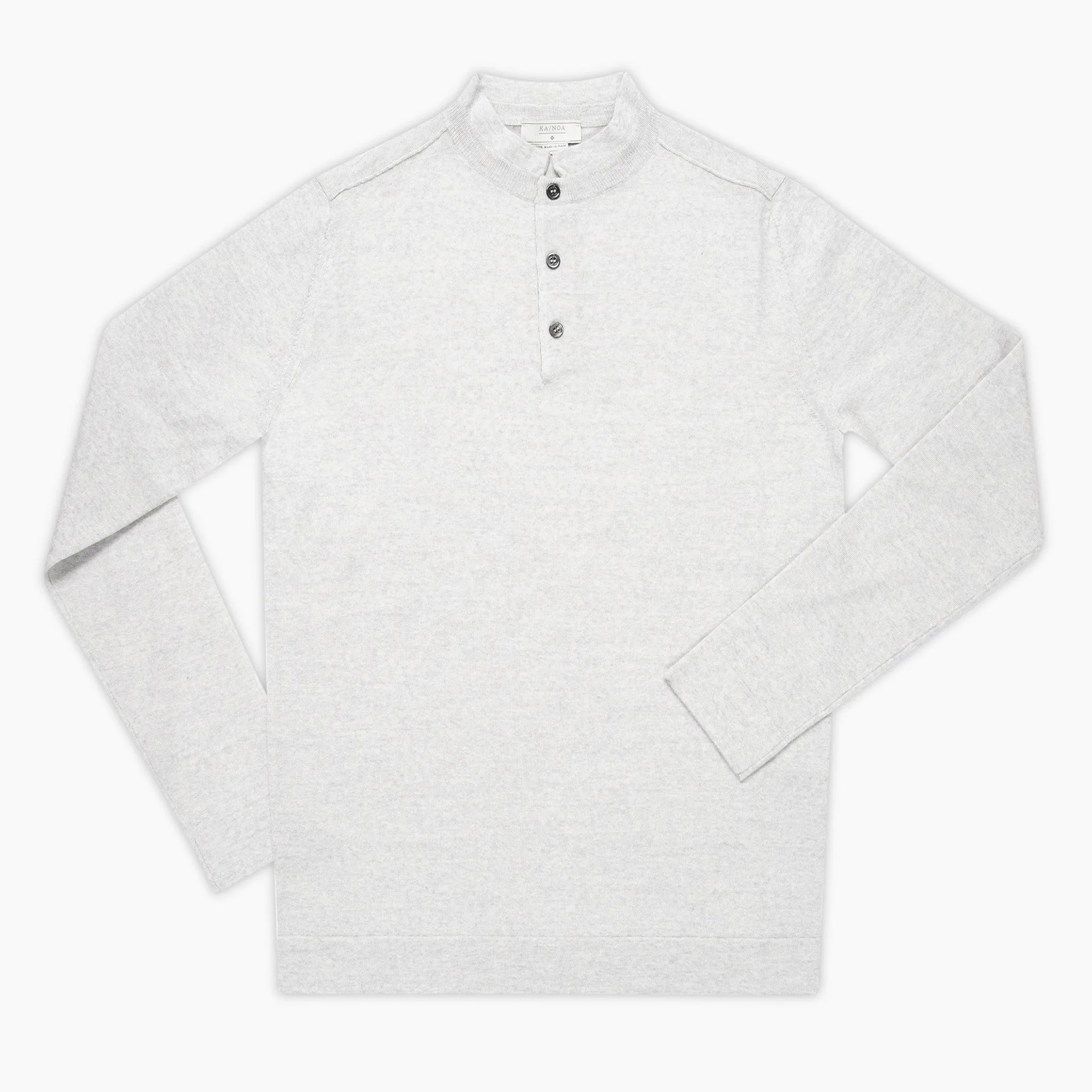 Moreno Long sleeved knitted polo Superfine Merino Wool