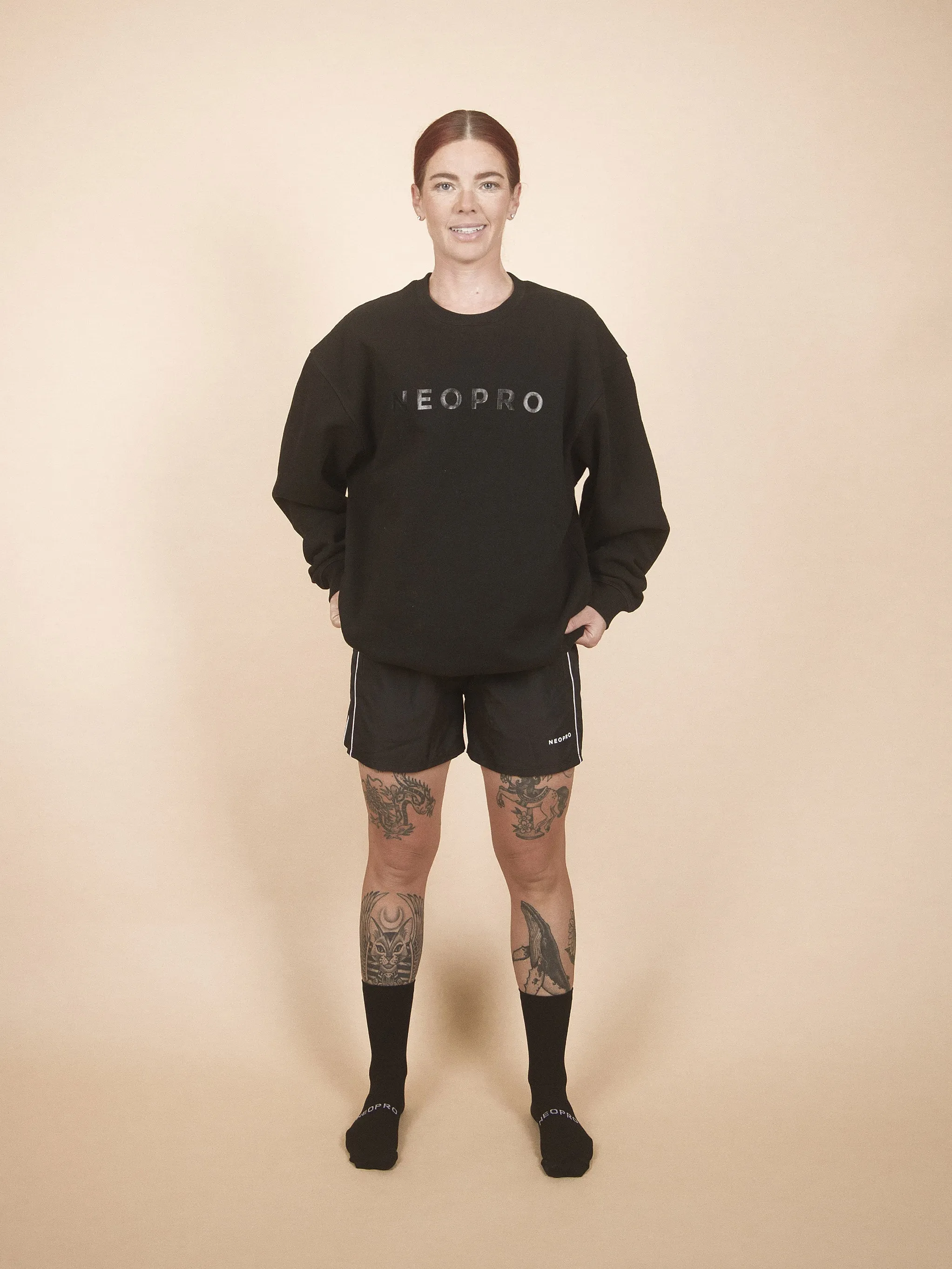 NeoPro Black Crew Neck Sweater