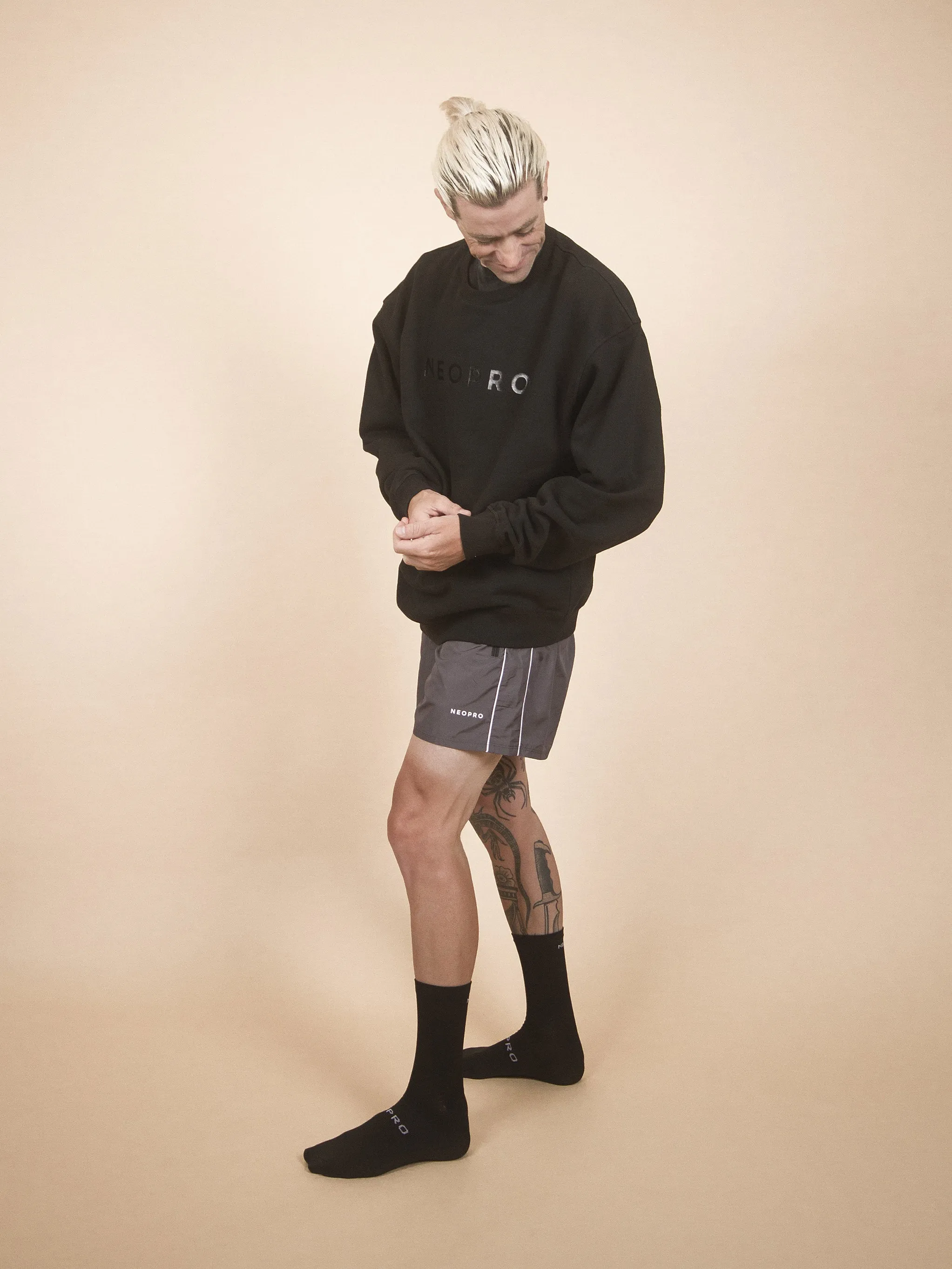 NeoPro Black Crew Neck Sweater