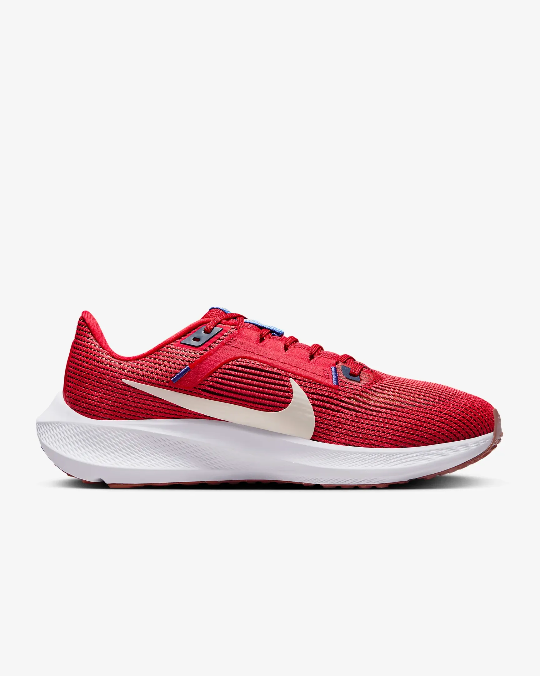 Nike Men's Pegasus 40 Shoes - University Red / Midnight Navy / Blue Joy / Sea Glass